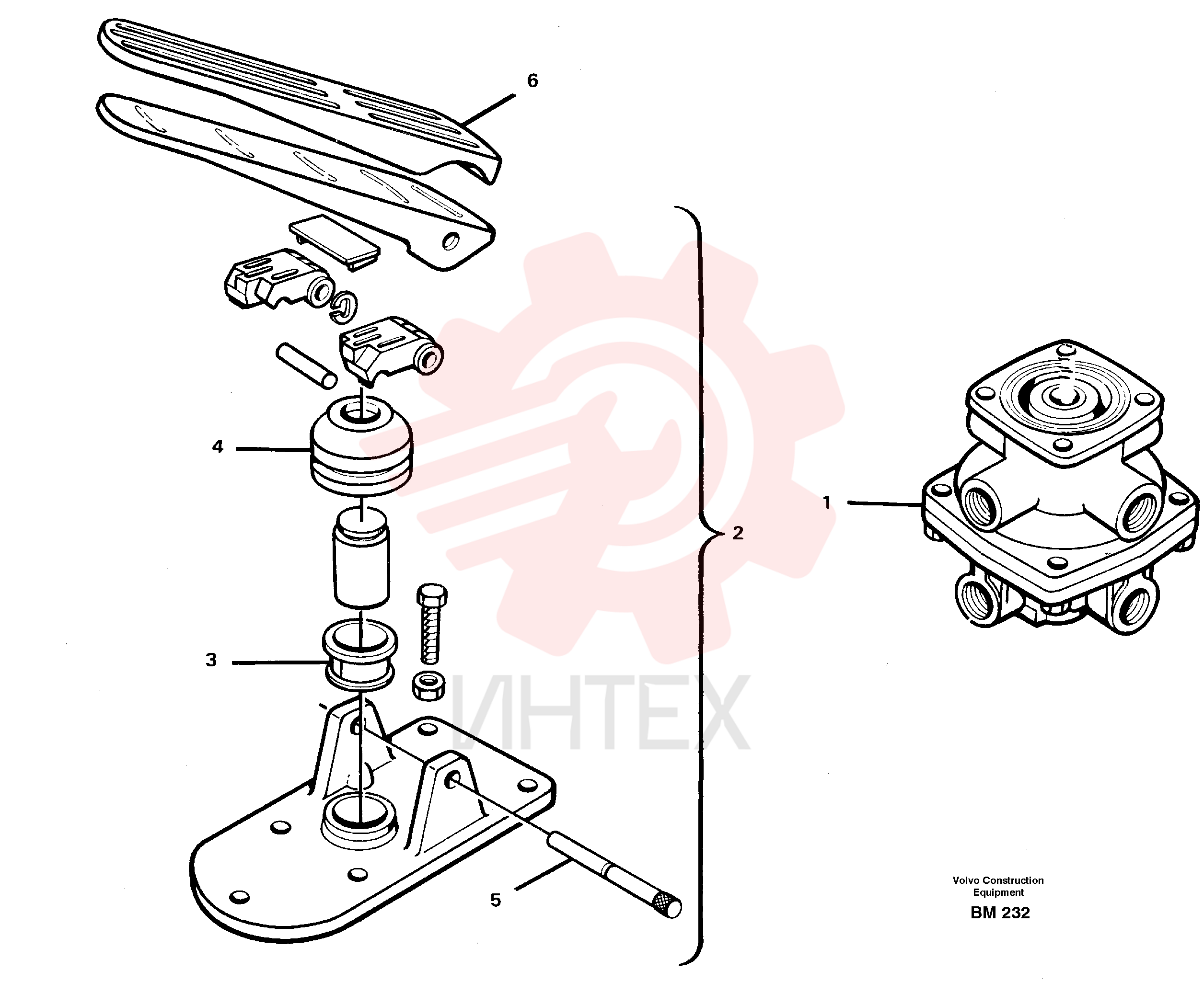 Footbrake Valve VOE 4737815 (2)