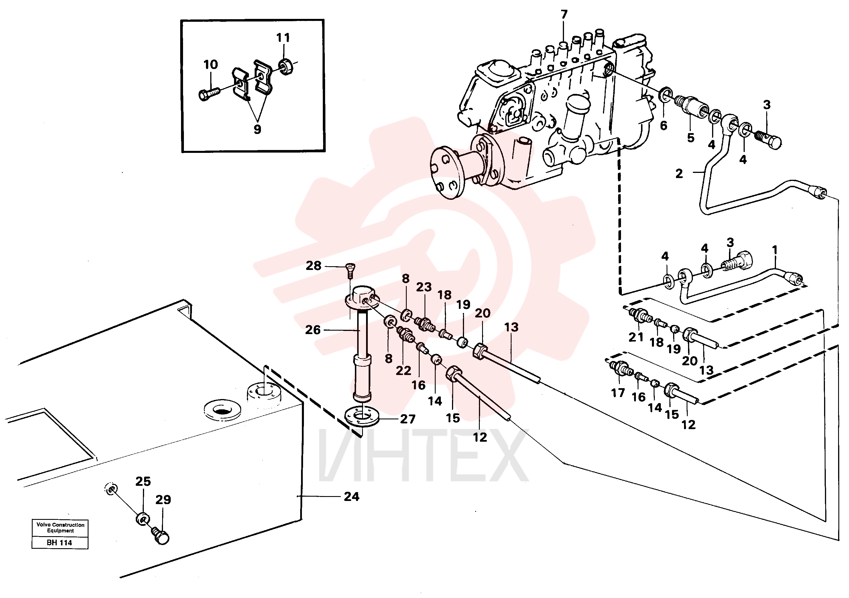 Fuel pipe VOE 11030761