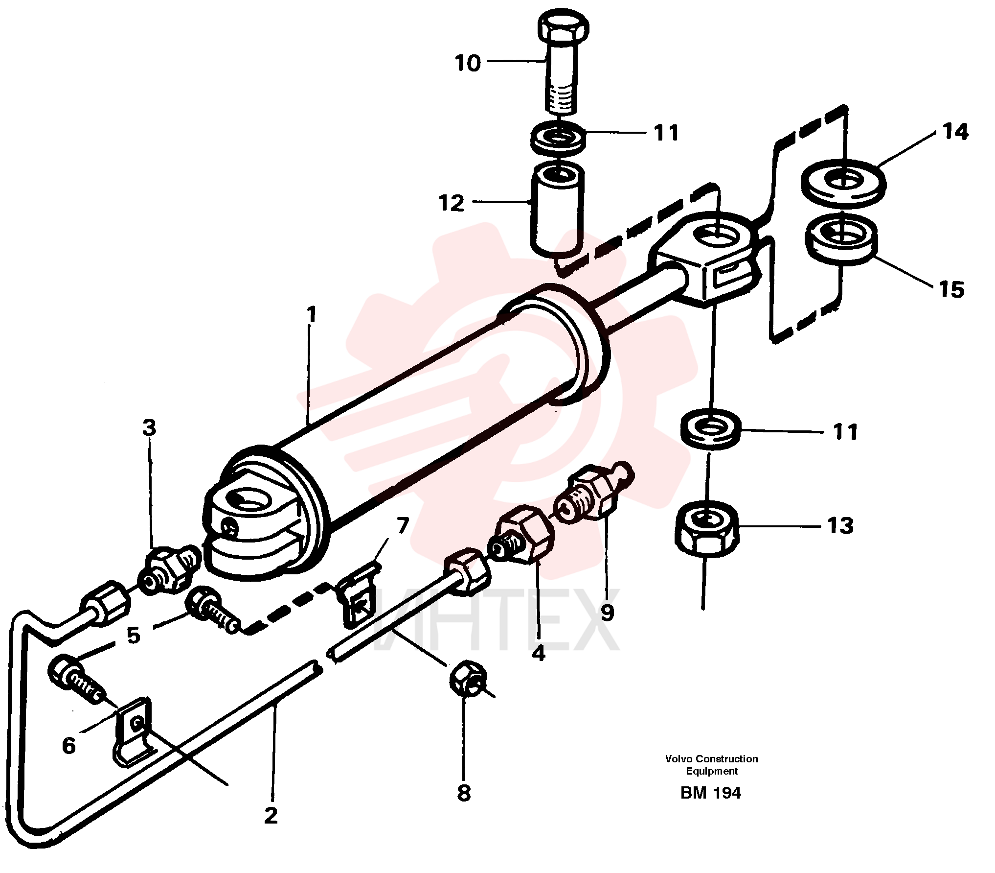 Lubricating pipe VOE 11054737 (2)