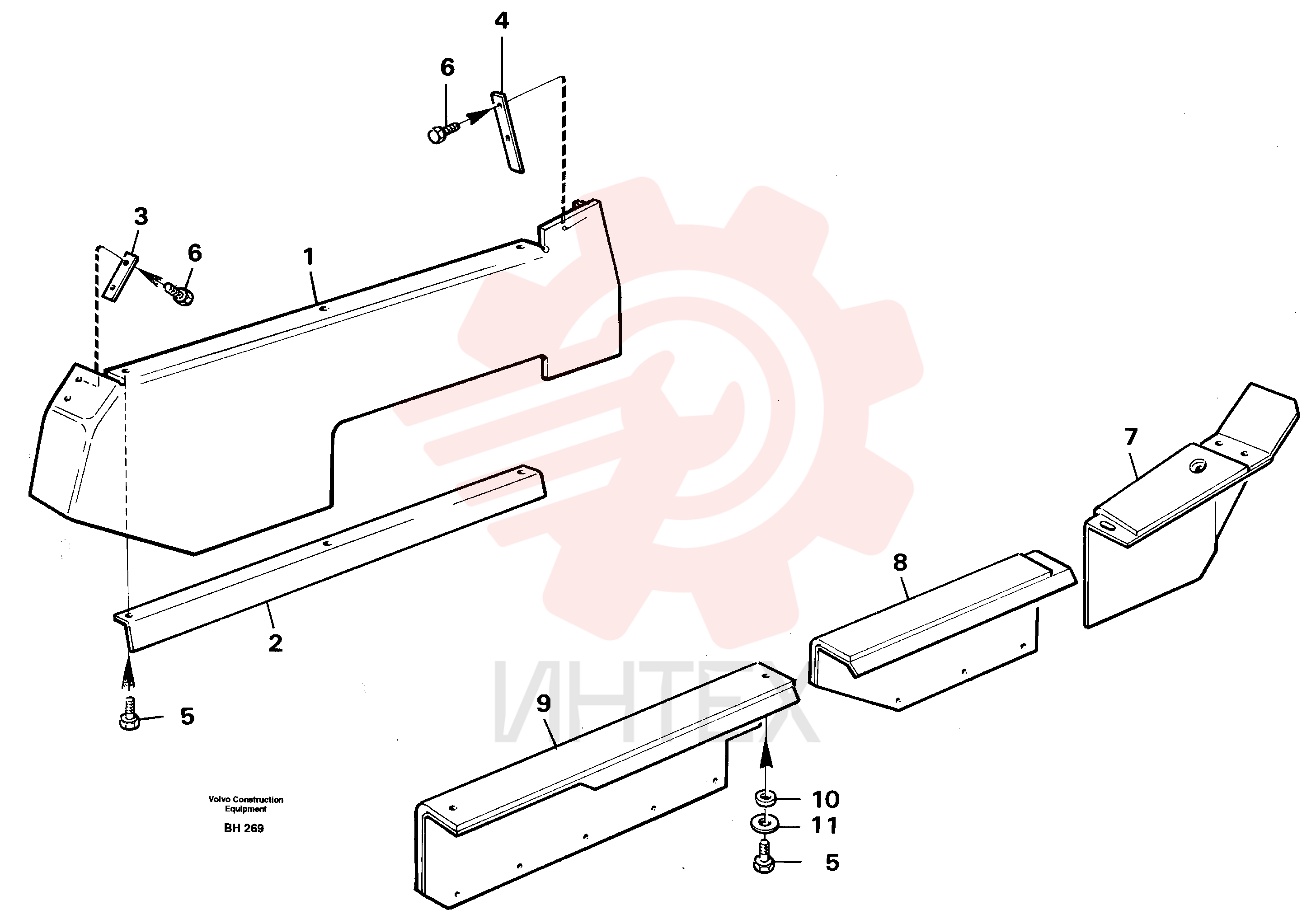 Protecting plate VOE 11052627