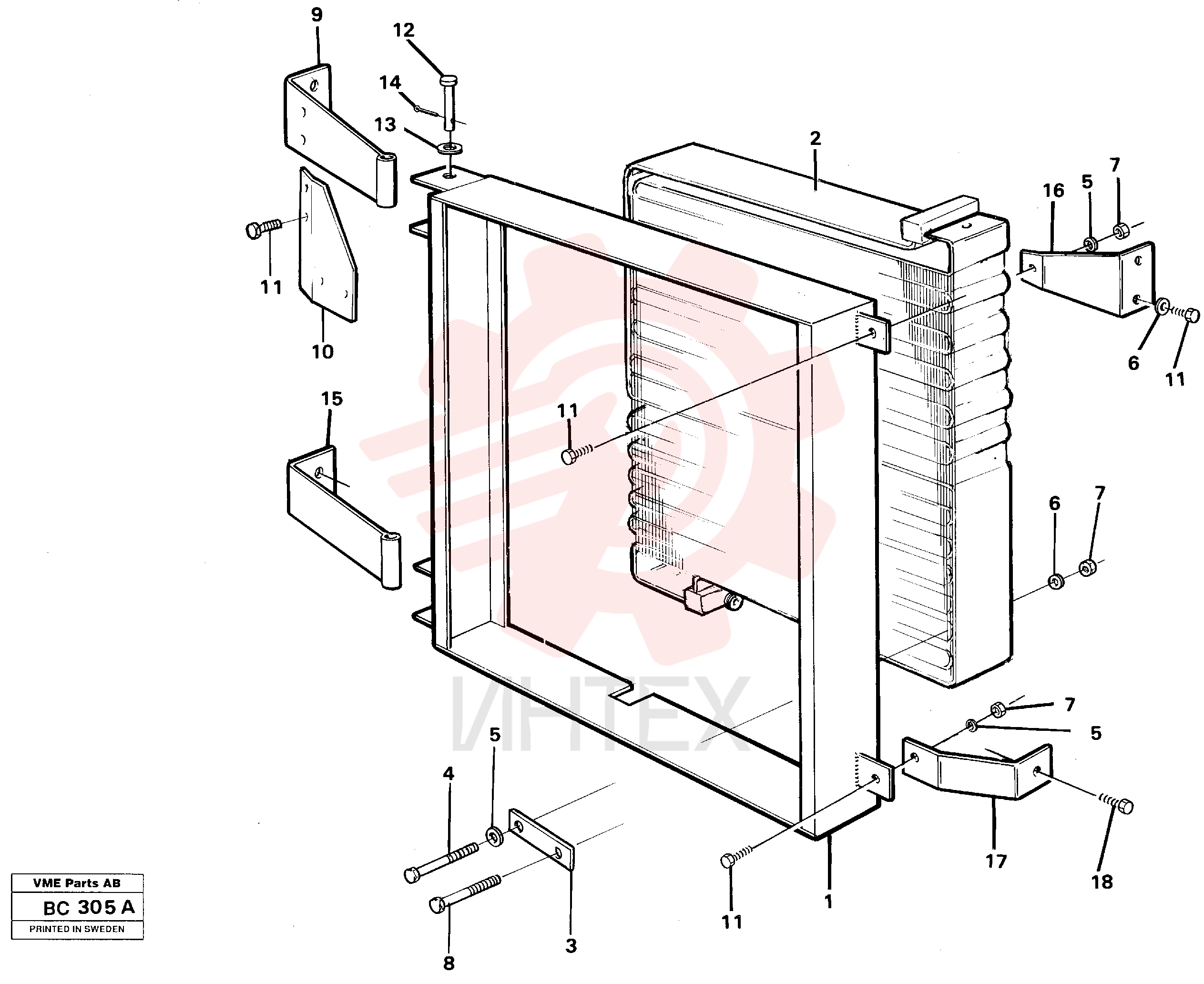 Attaching frame