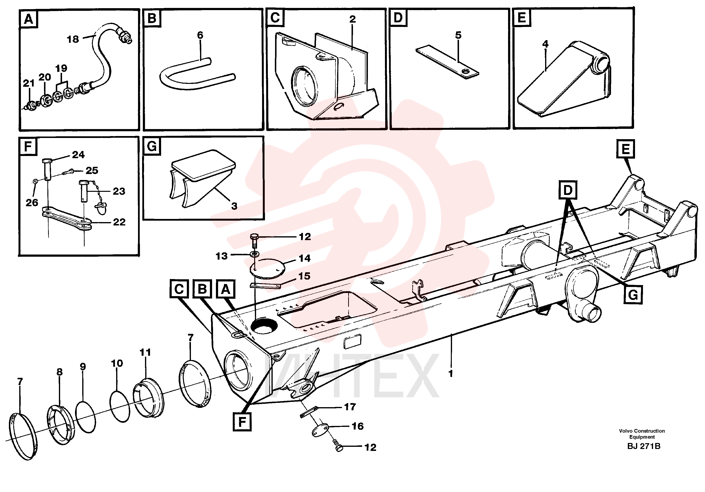 Rear frame VOE 11052629