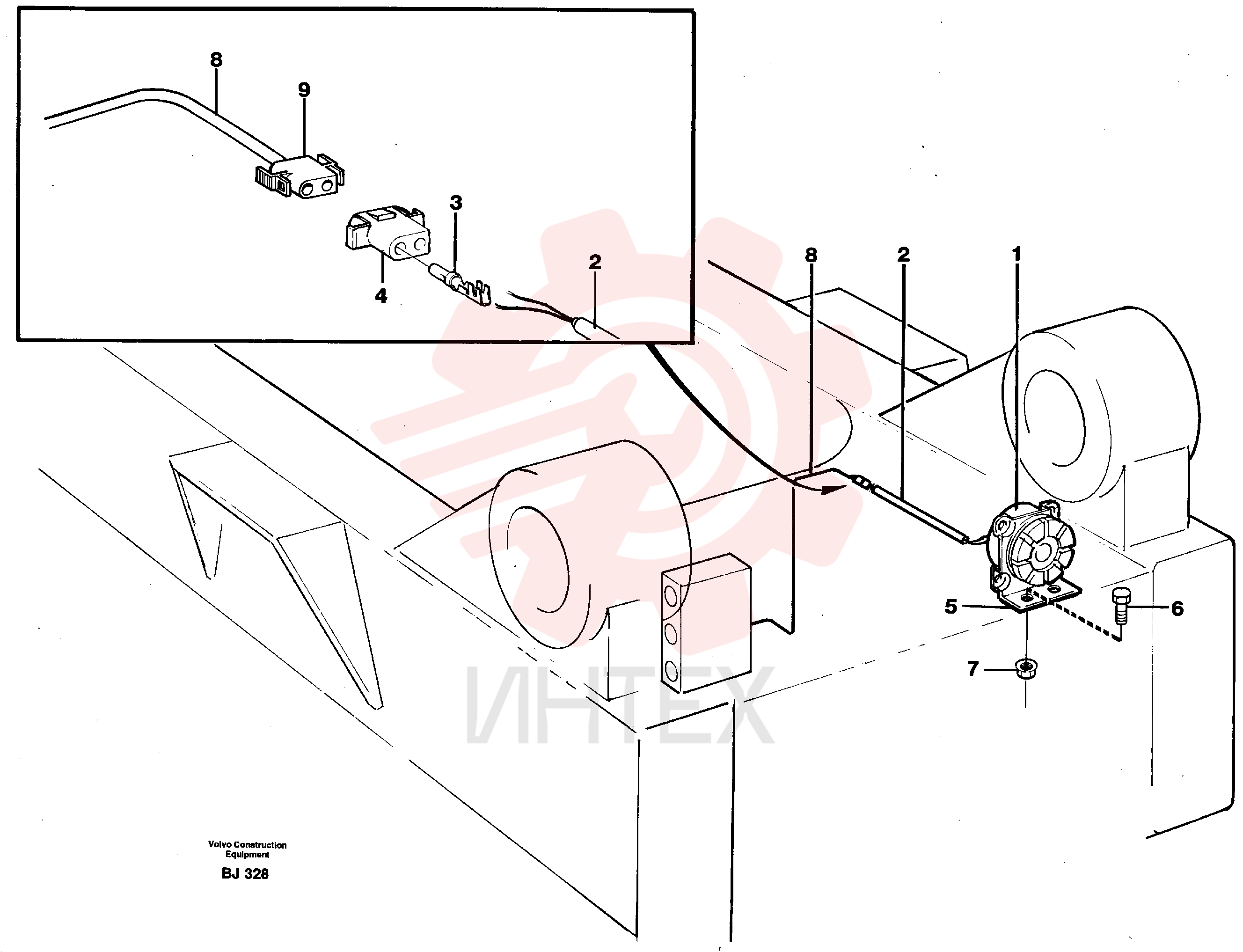 Reversing warning unit VOE 11039293