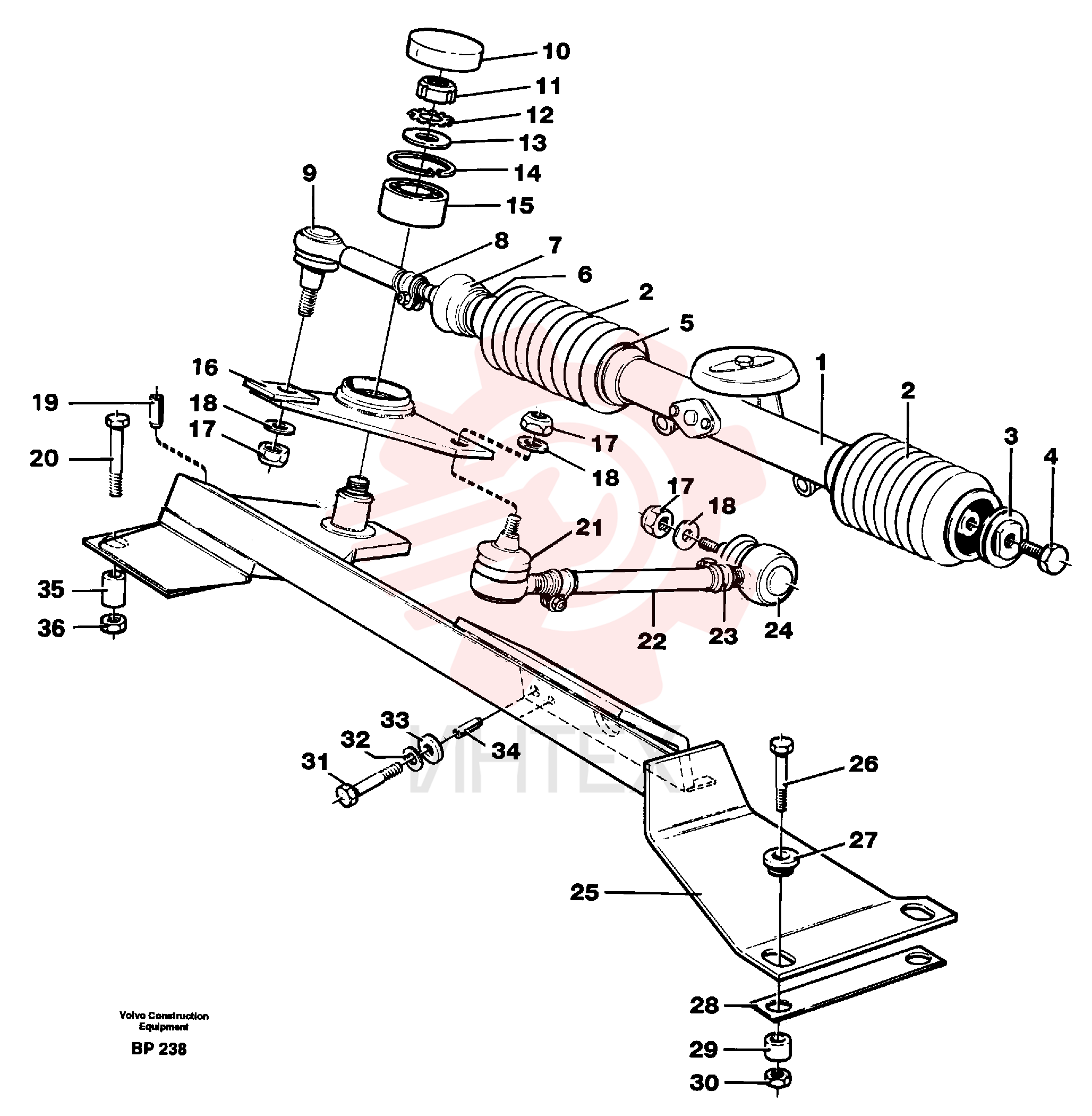 Steering rod VOE 4943496