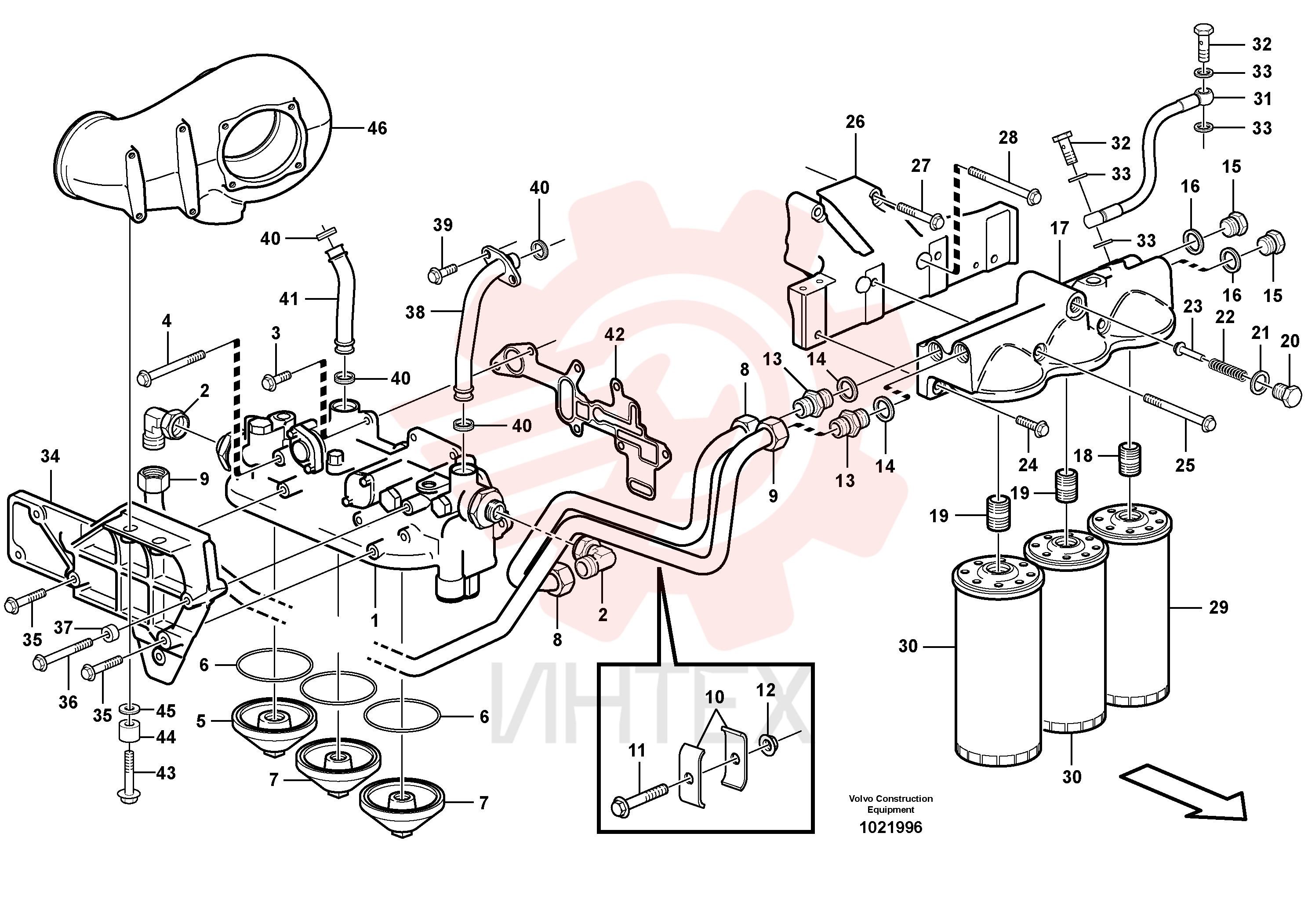 Oil filter housing