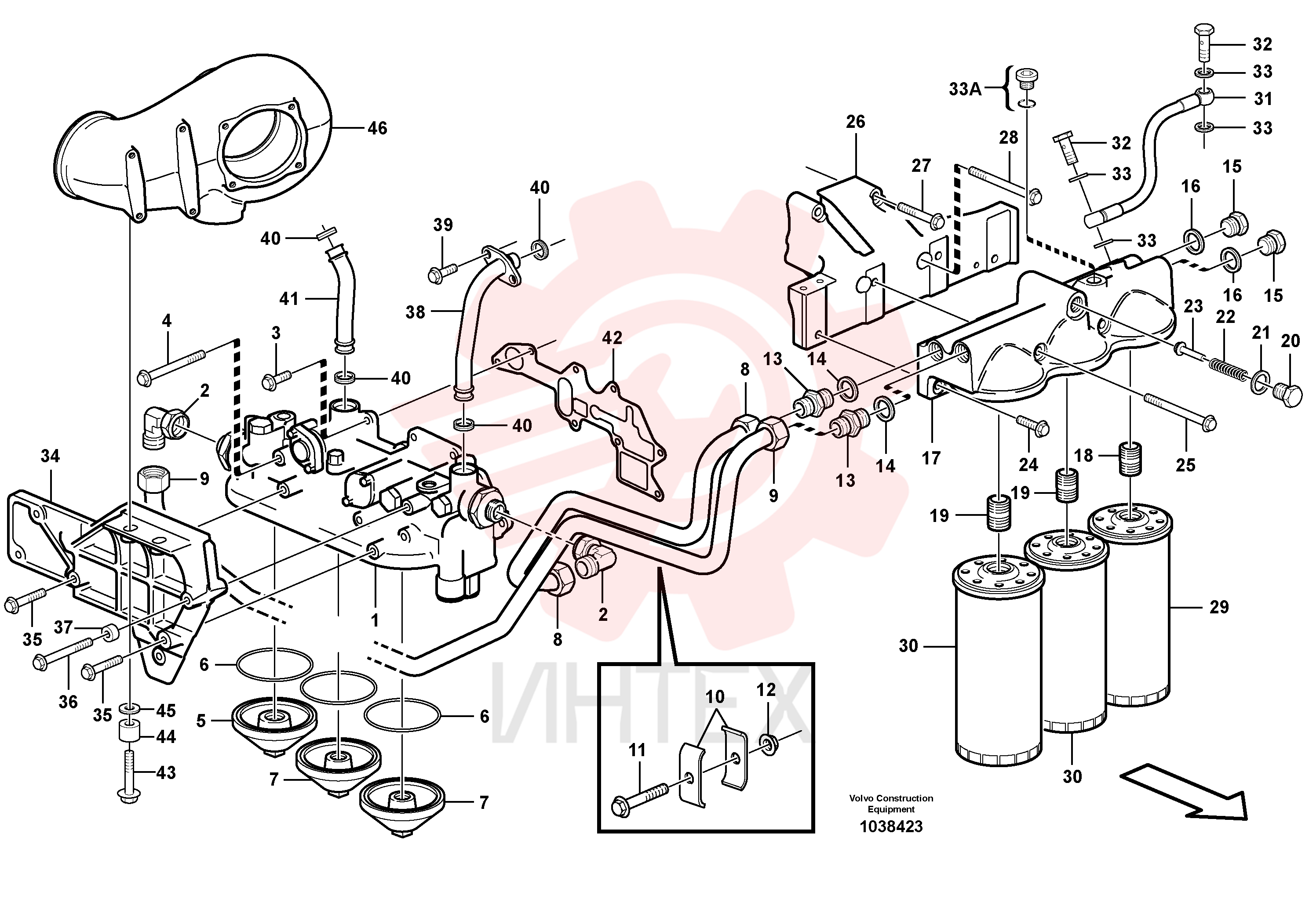 Oil filter housing