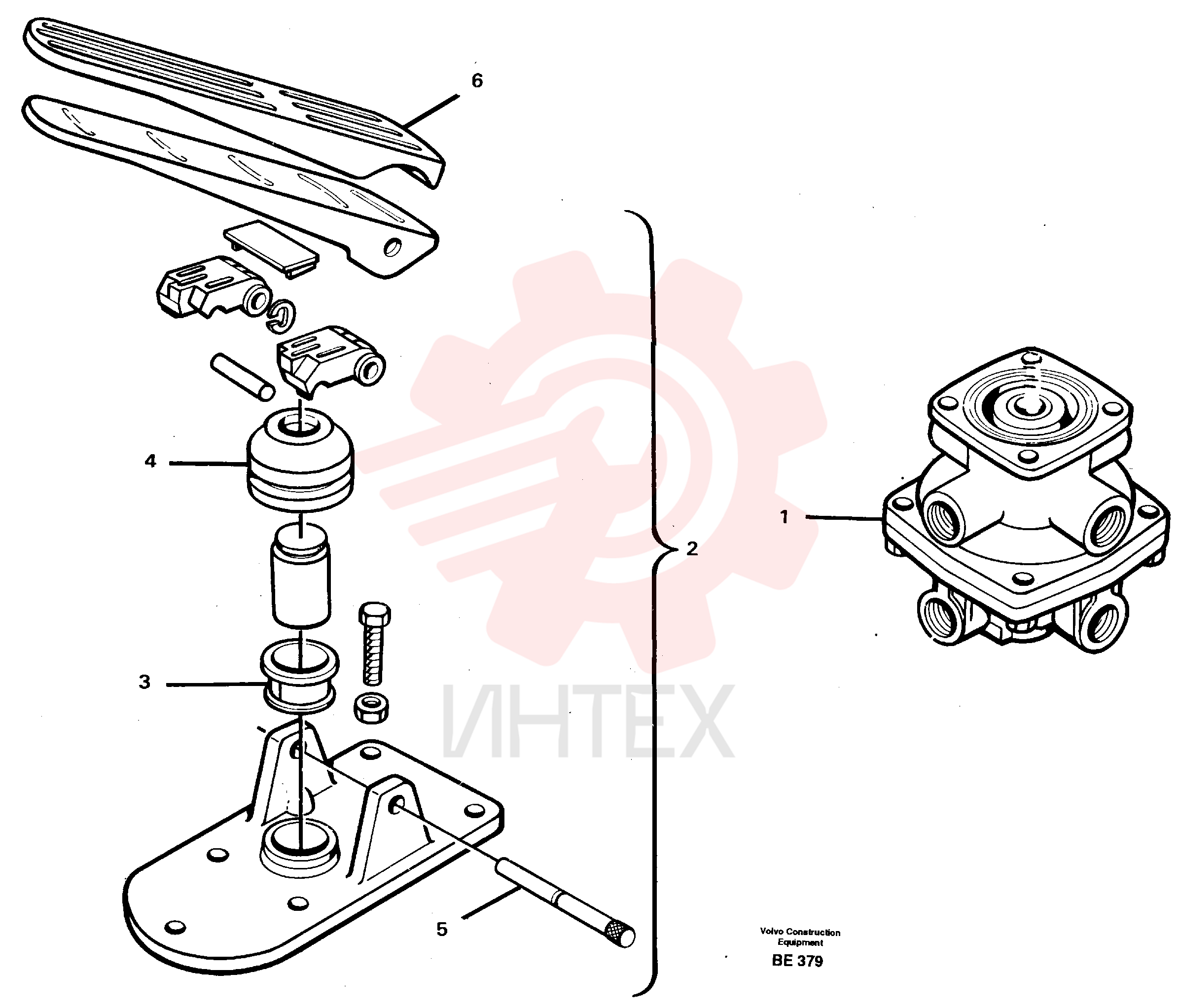 Footbrake Valve VOE 1134519