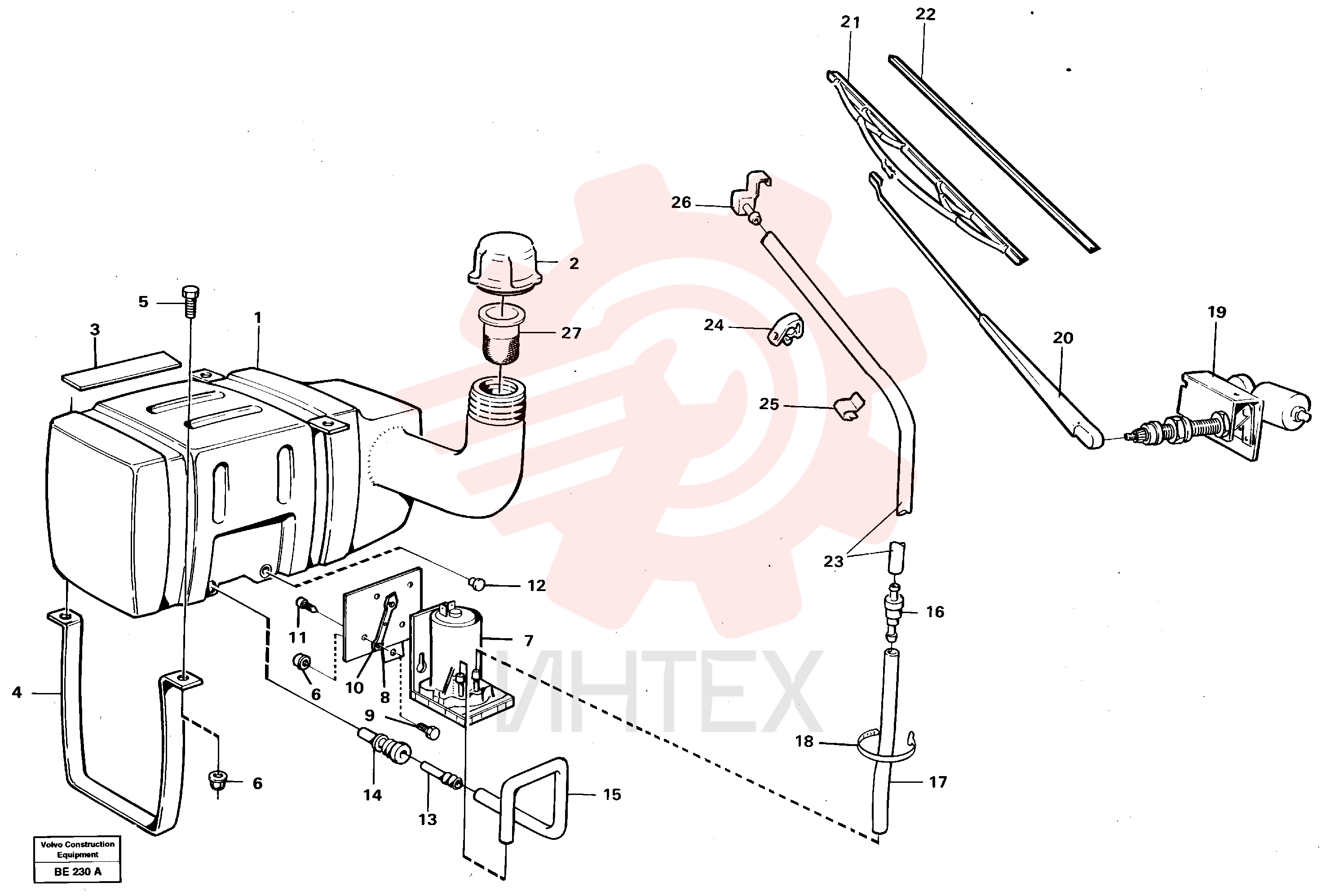 Wiper motor VOE 4803342