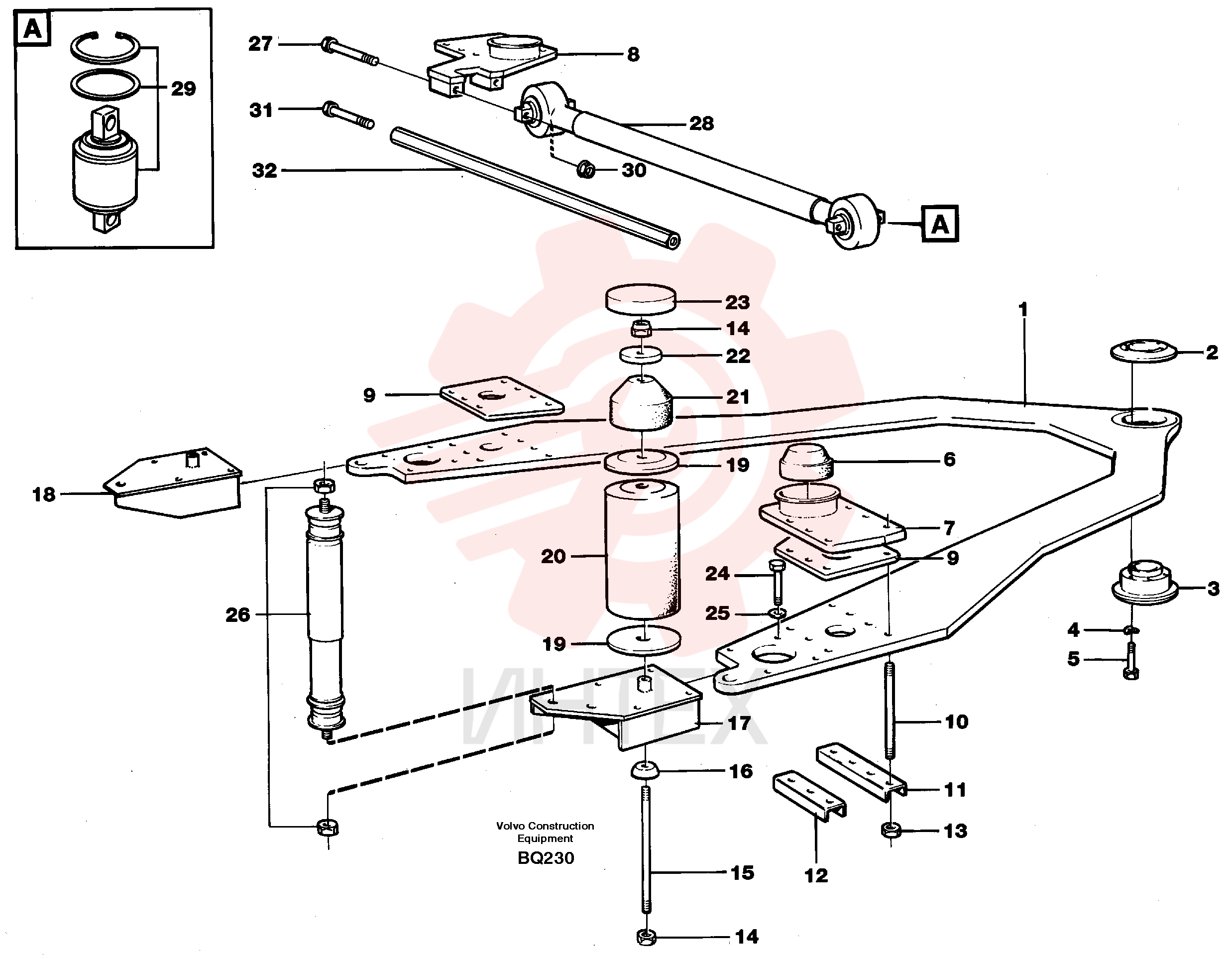 Front axle stay