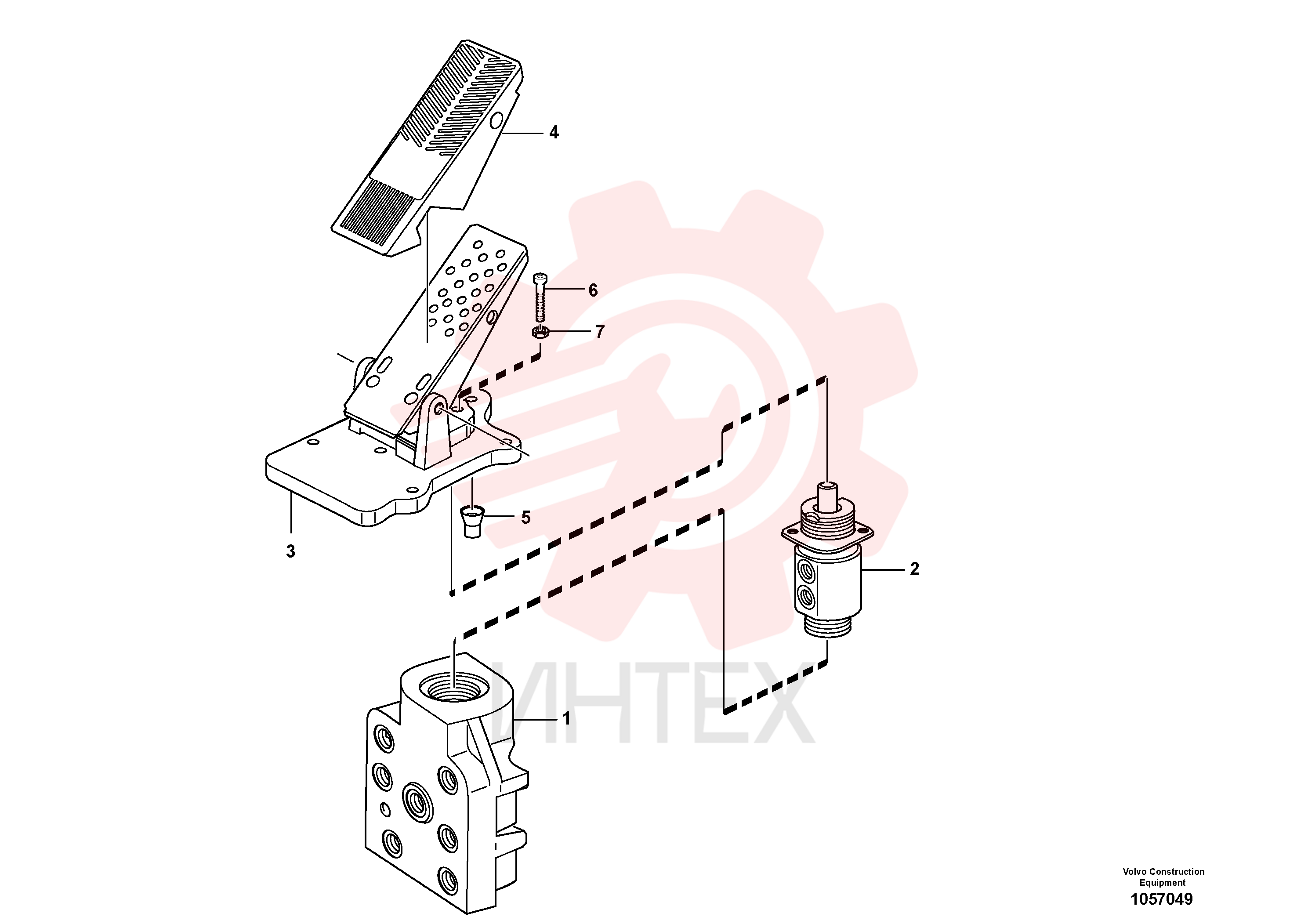 Footbrake valve