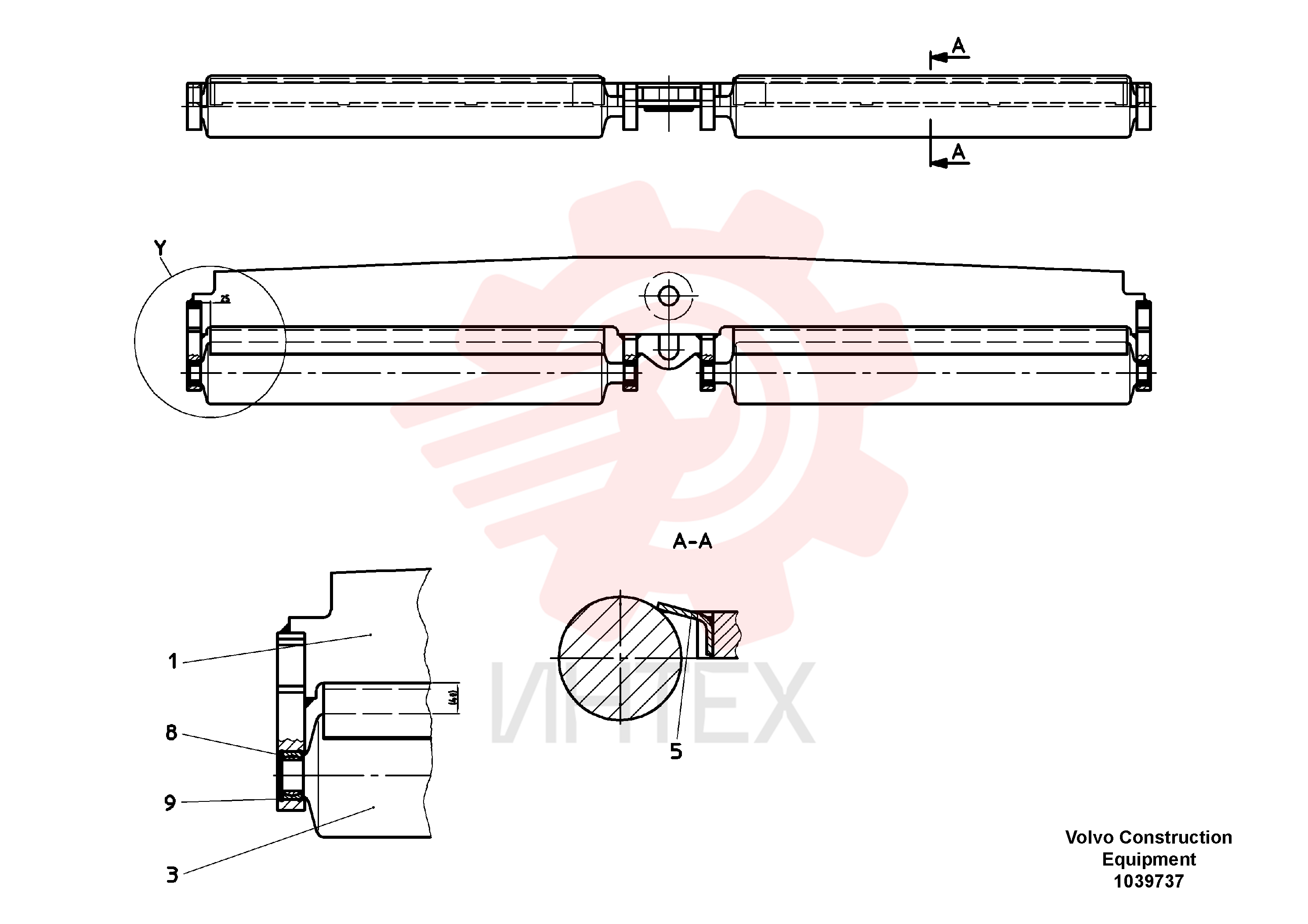Pivoting beam RM 14661656