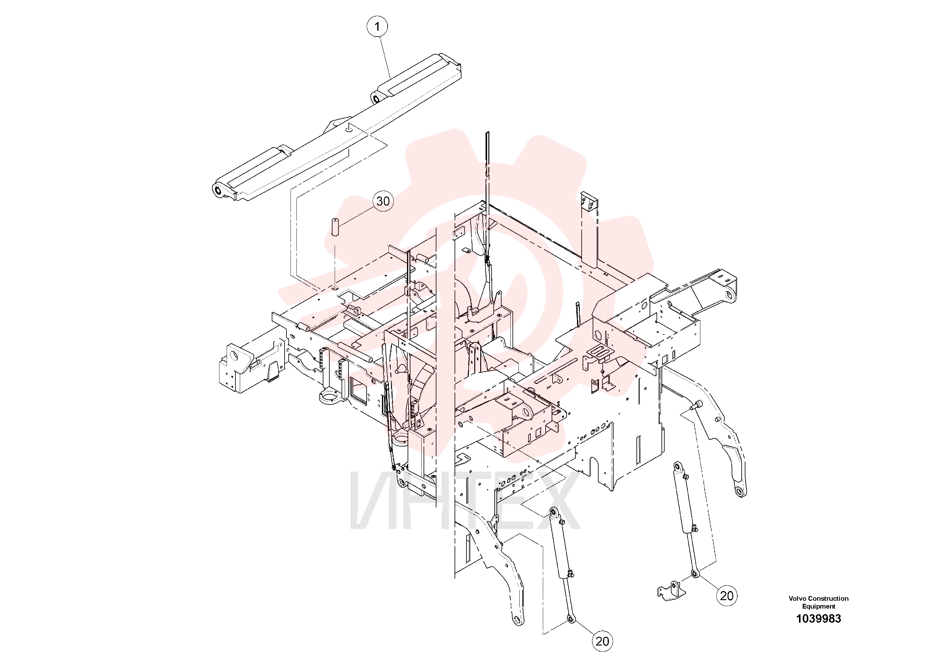 Pivoting beam RM 80827330