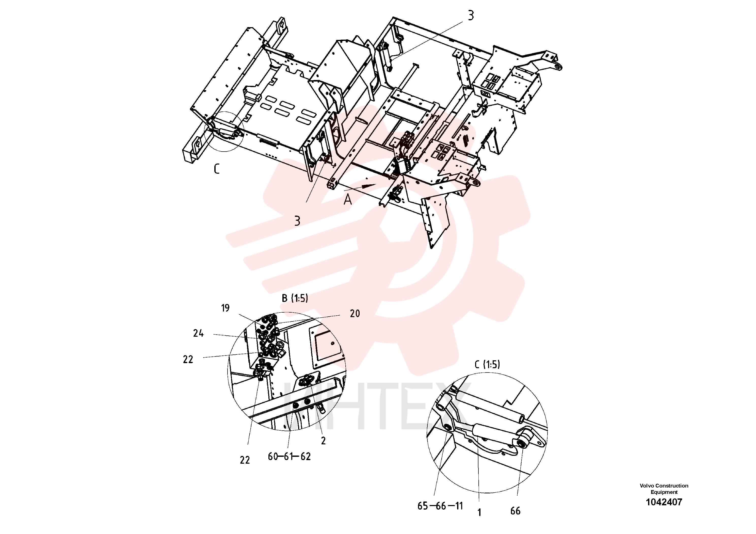 Hose line Front Ap.plate RM 80702277