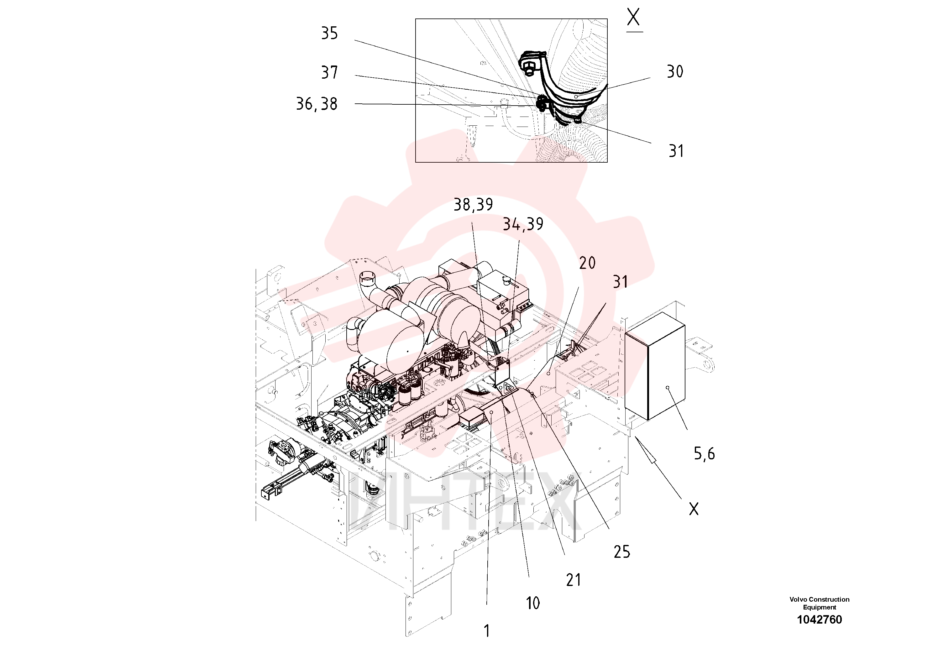 Alternator-mounting Engine