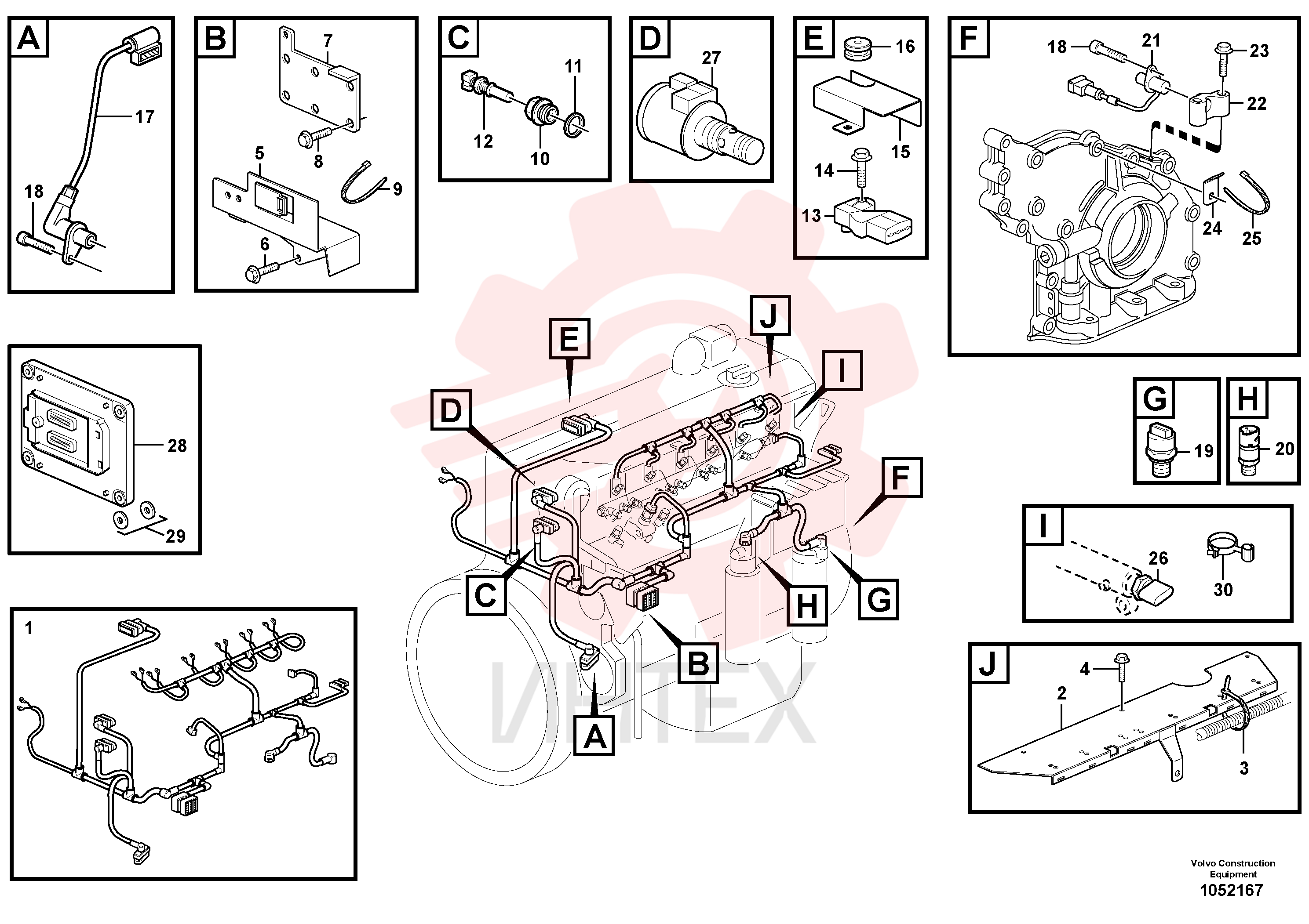 Cable harness VOE 21319785