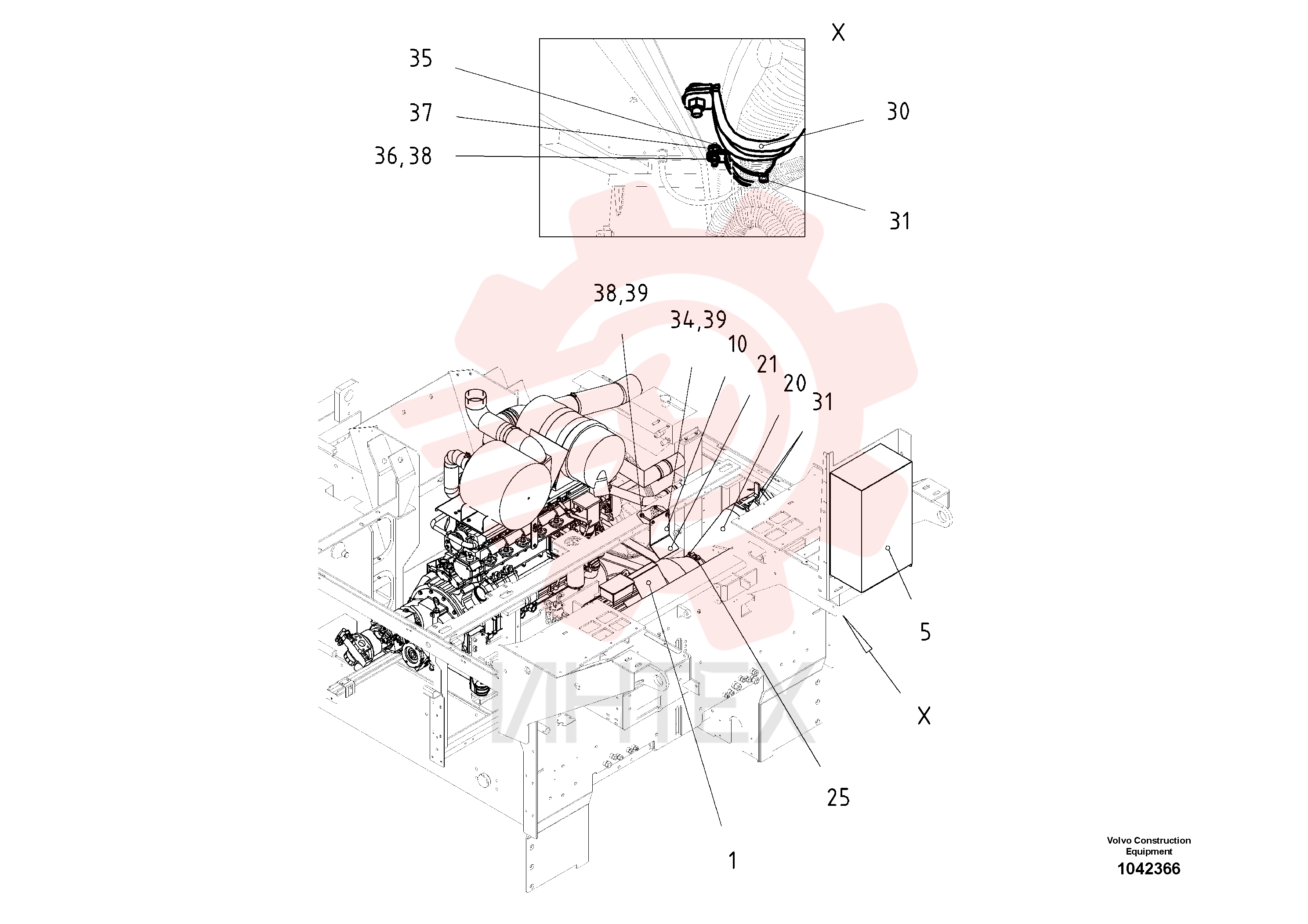 Alternator-mounting Engine