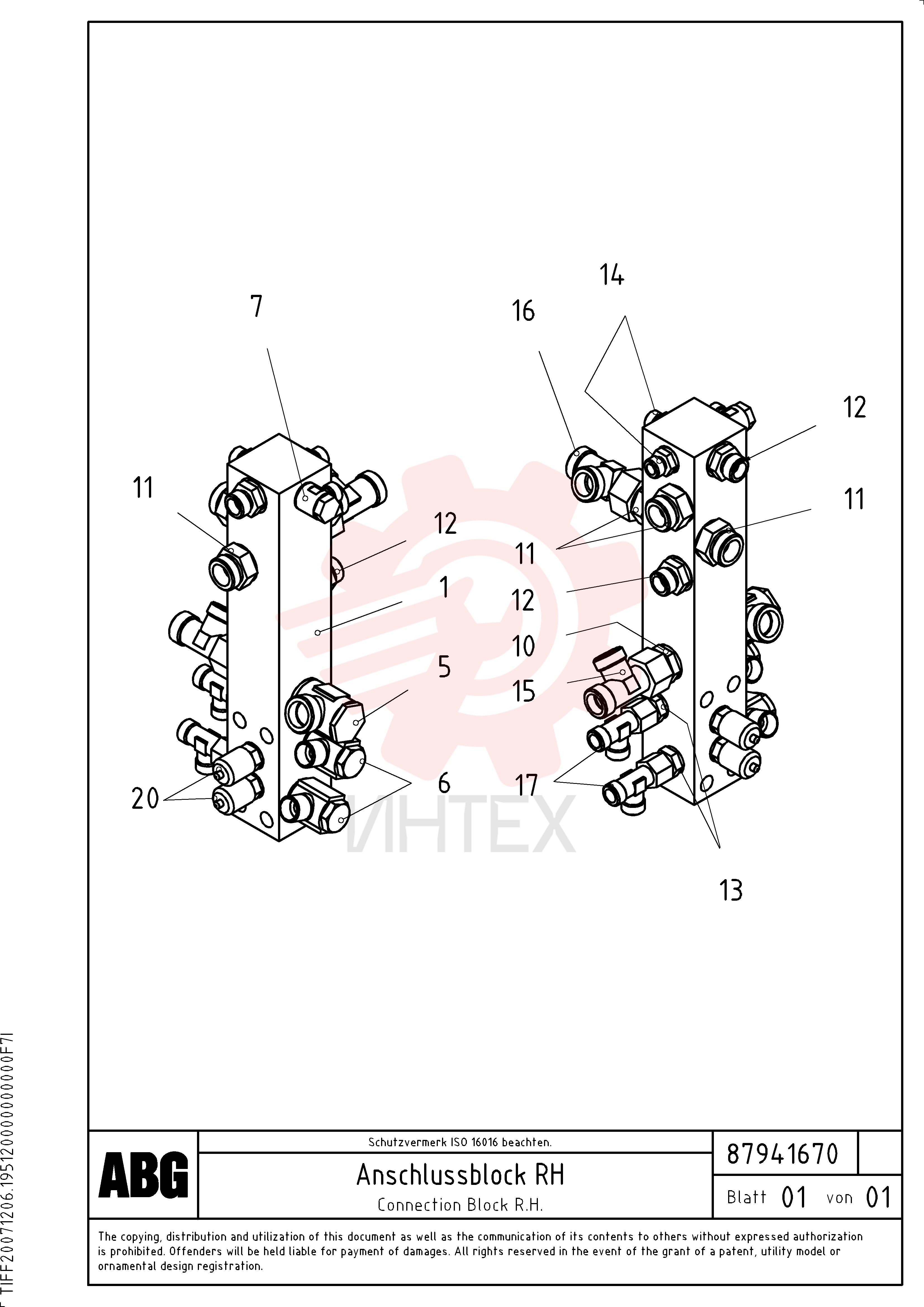 Connecting block RM 54705827 (1)