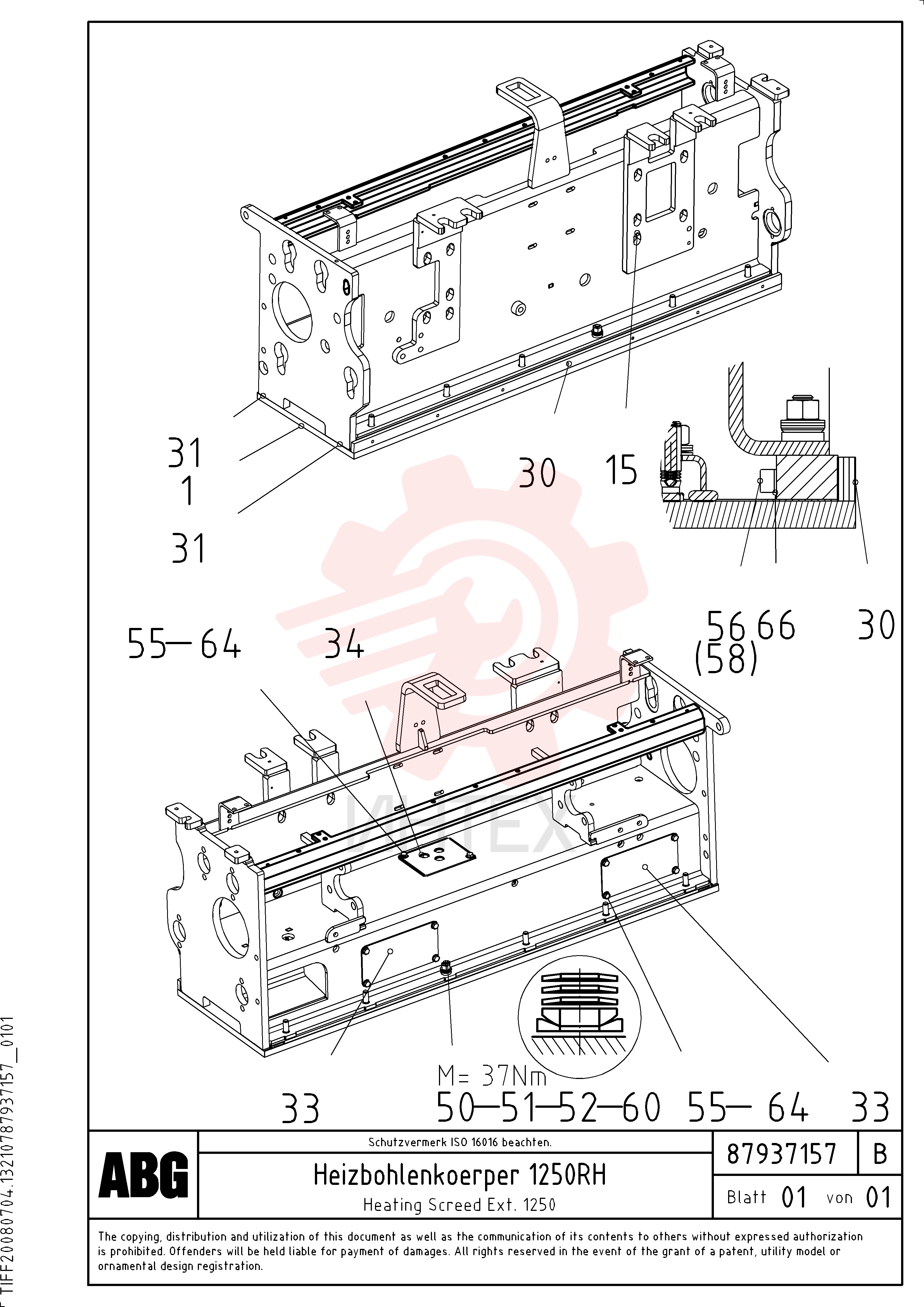 Screed Plate RM 87905097