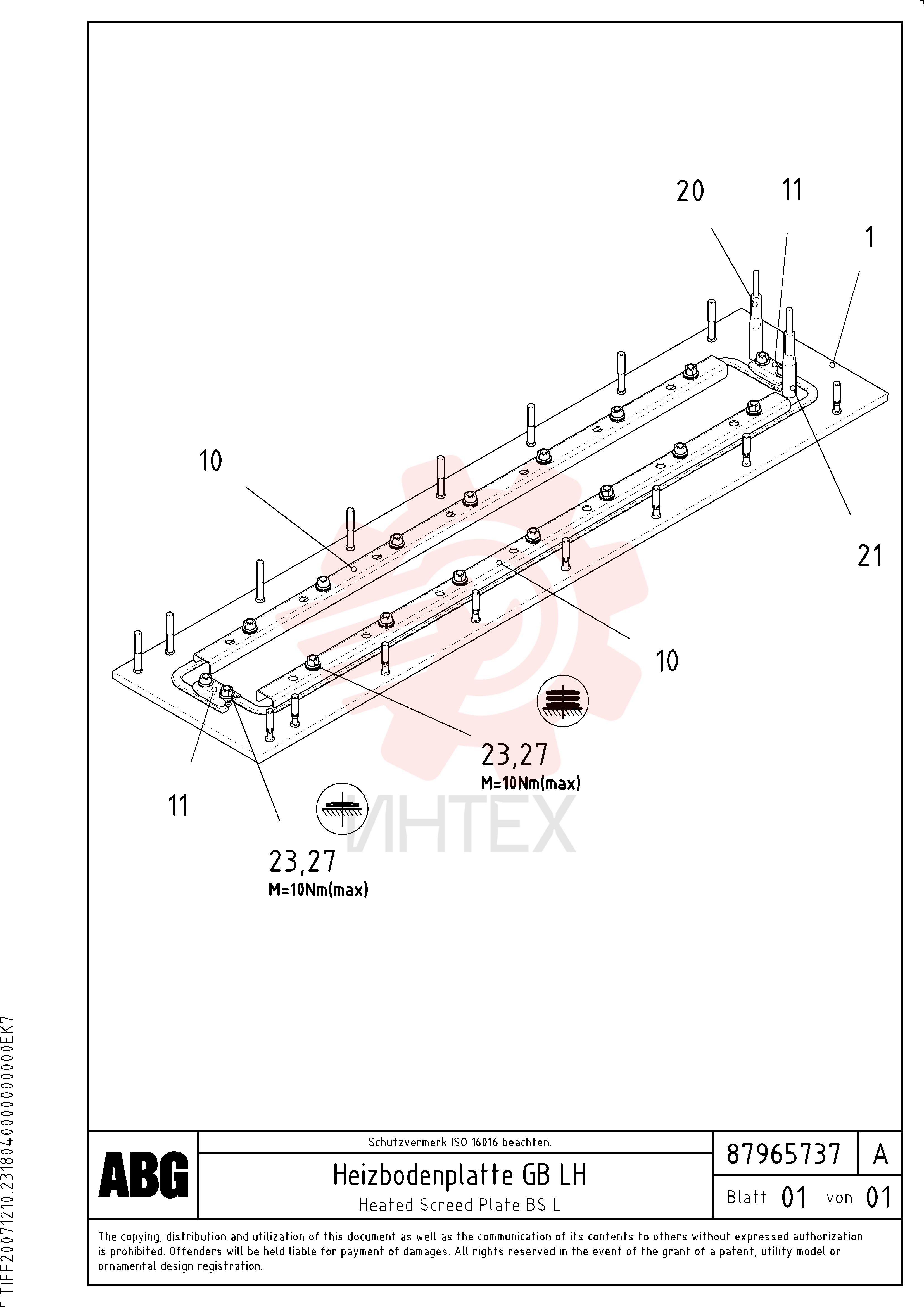 Screed Plate RM 87965695