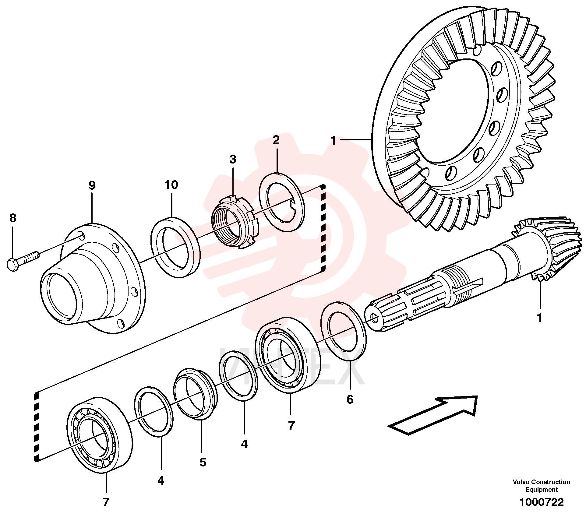 Drive gear set VOE 11712502