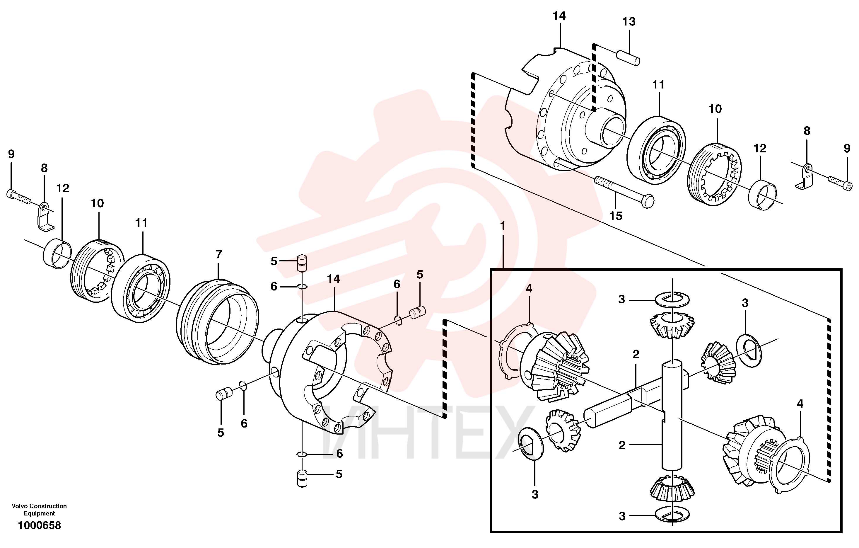 Differential pinion set