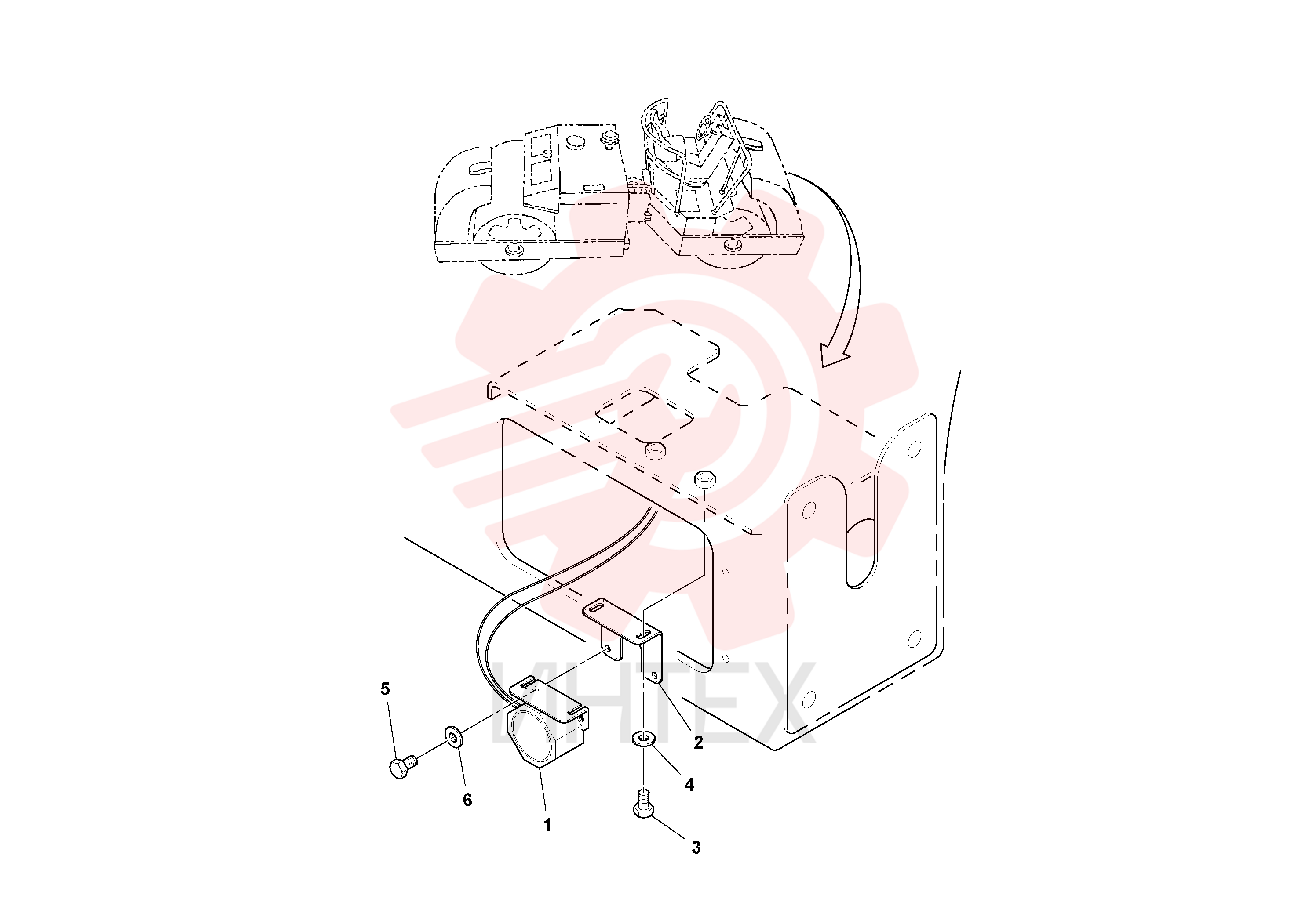 Reversing warning unit