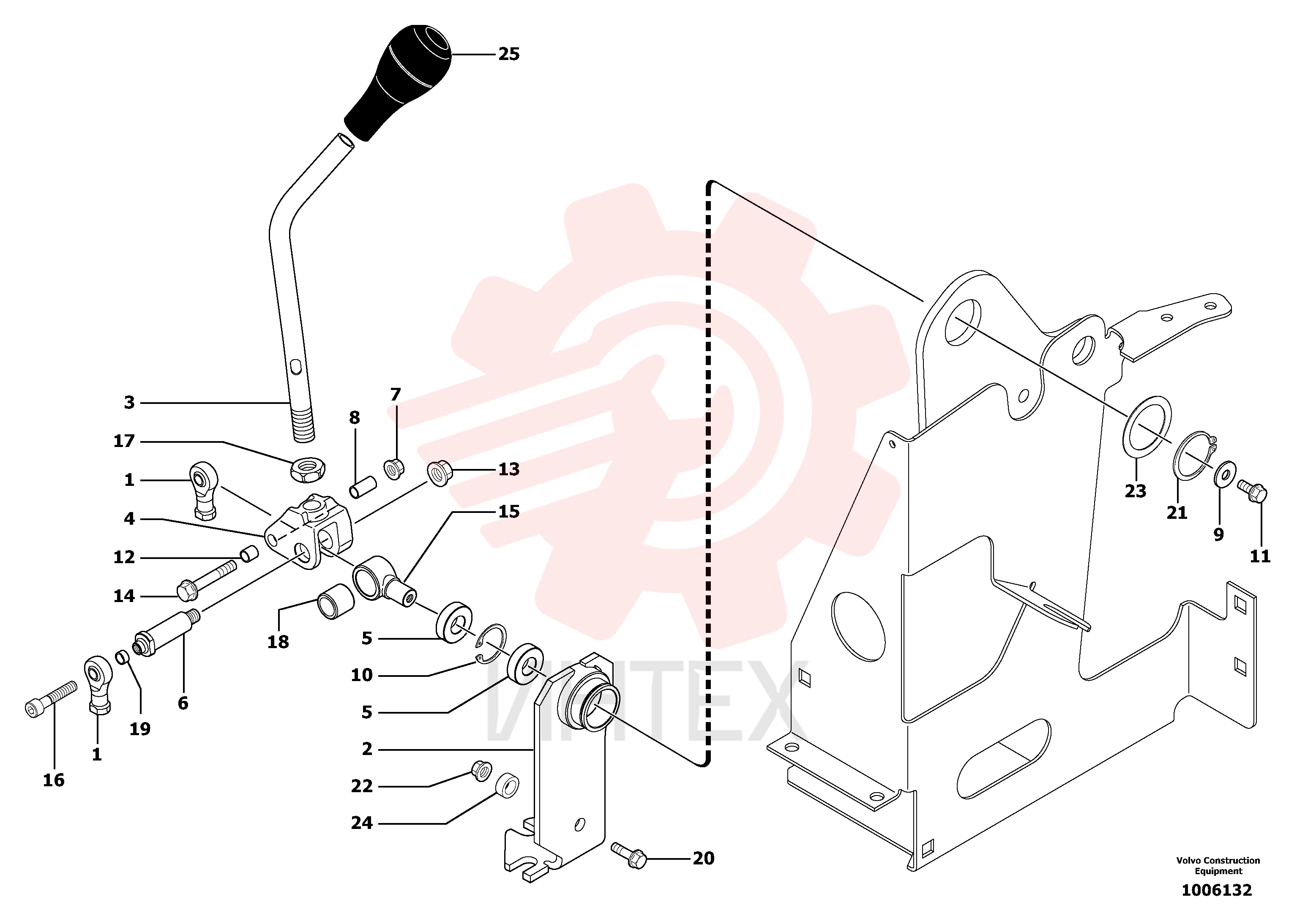 Angle ball joint VOE11801108