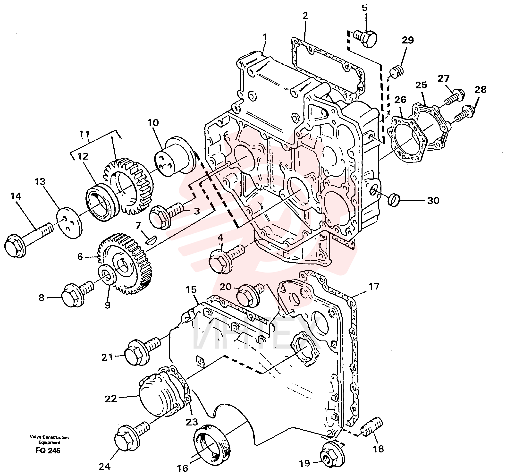Timing gear casing VOE 11716115