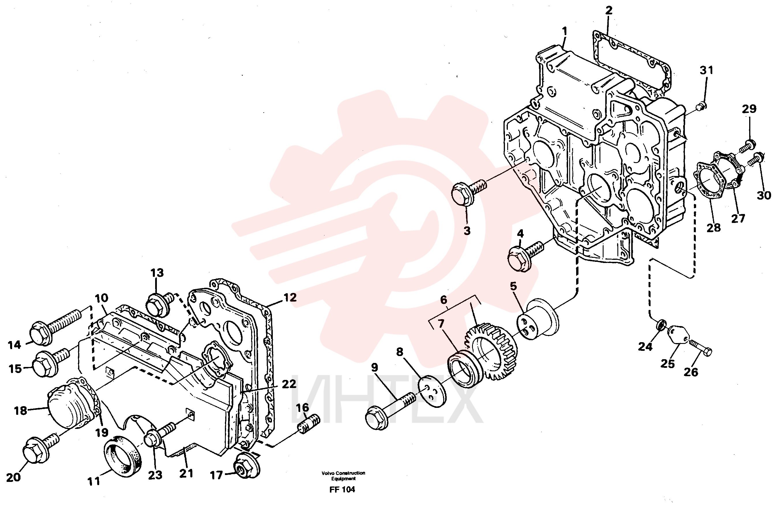 Timing gear casing