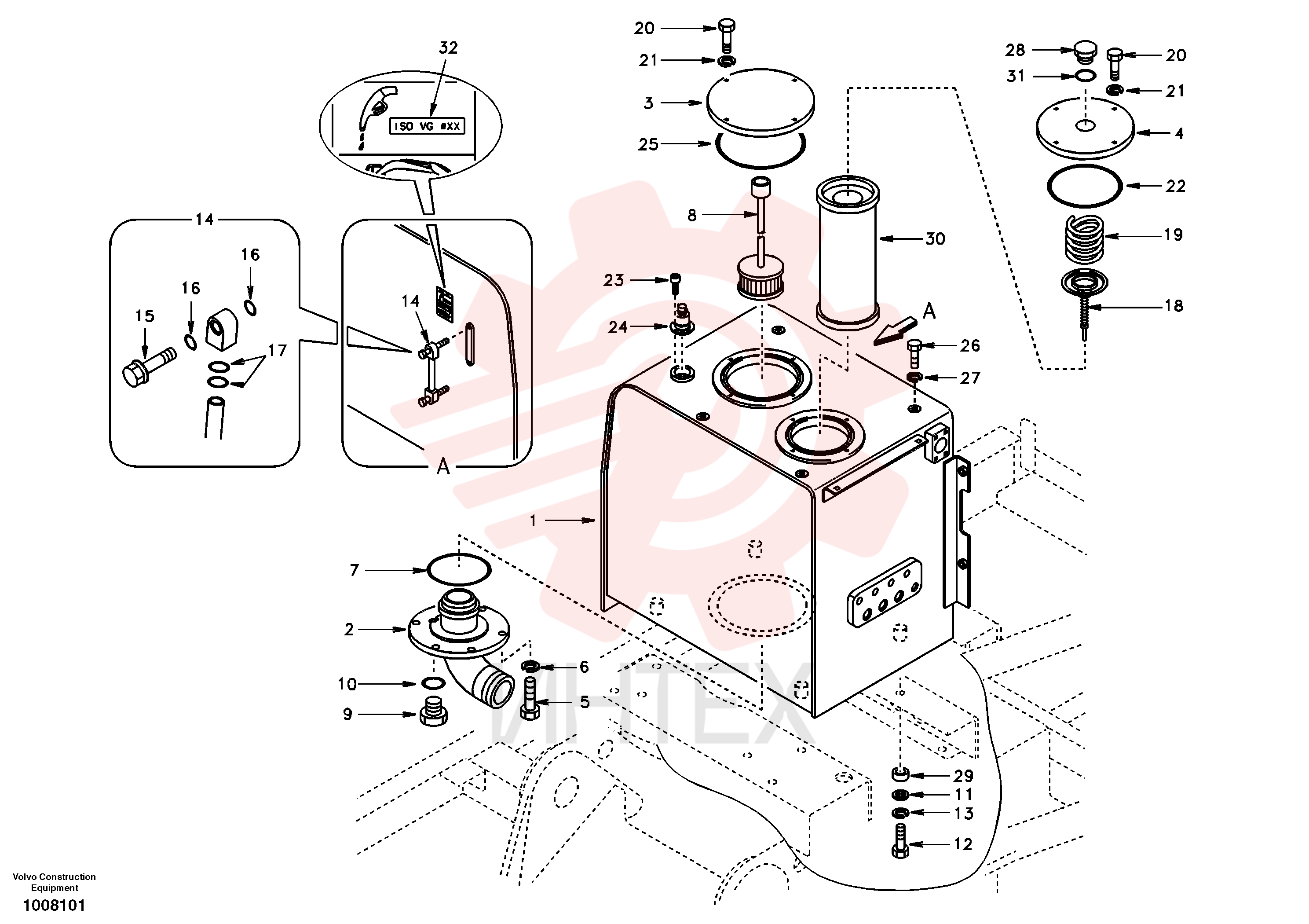 Hydr fluid tank