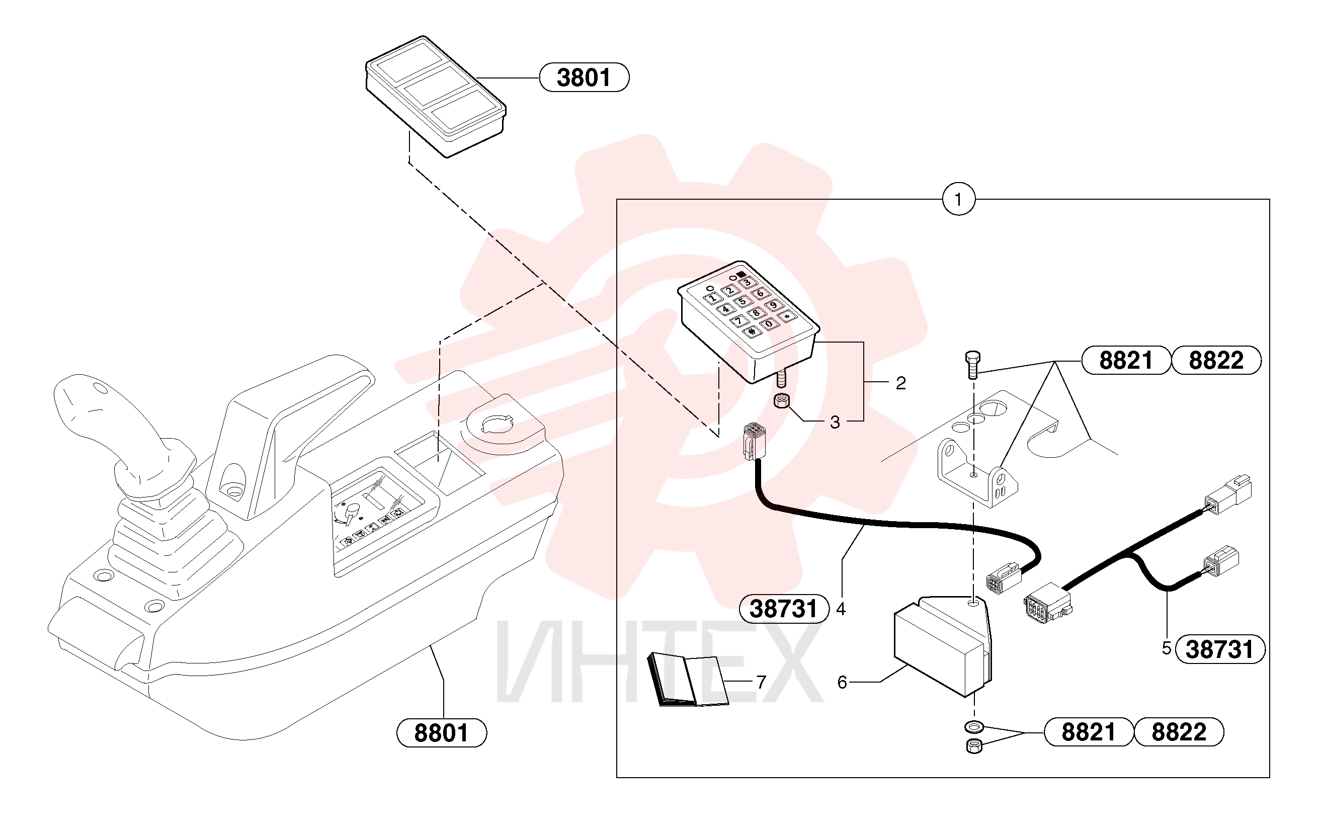 Coded keypad kit
