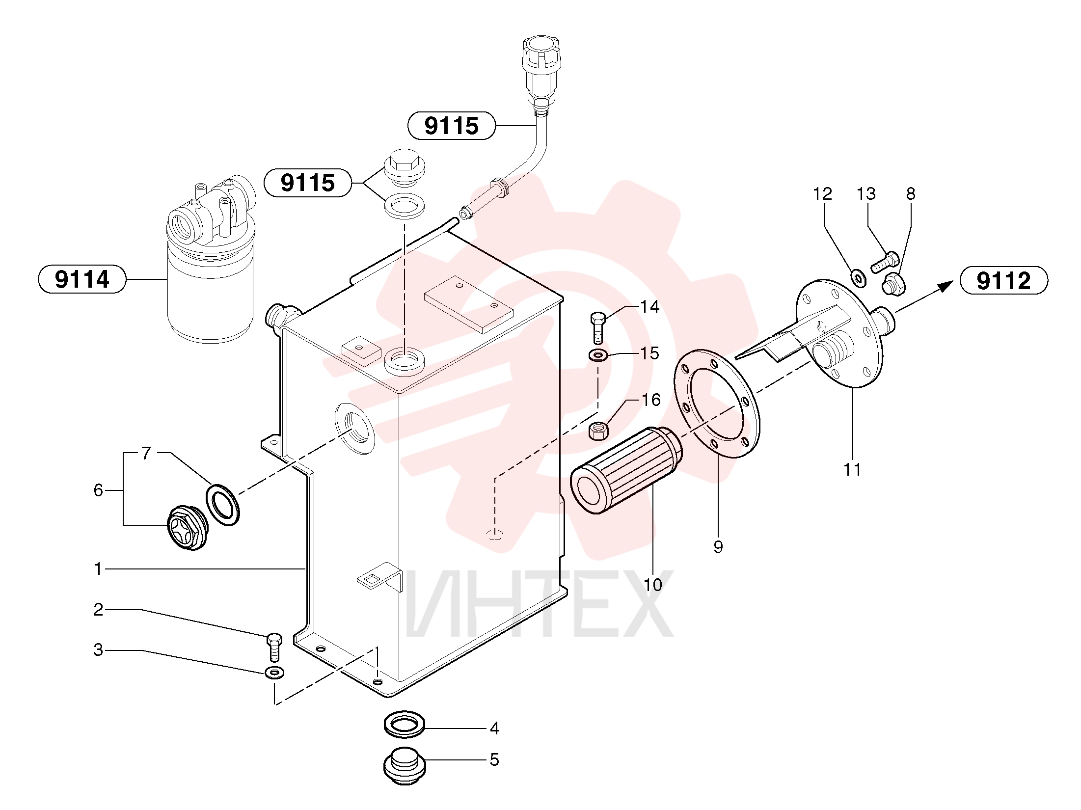 Hydr fluid tank PJ 5020085 (2)