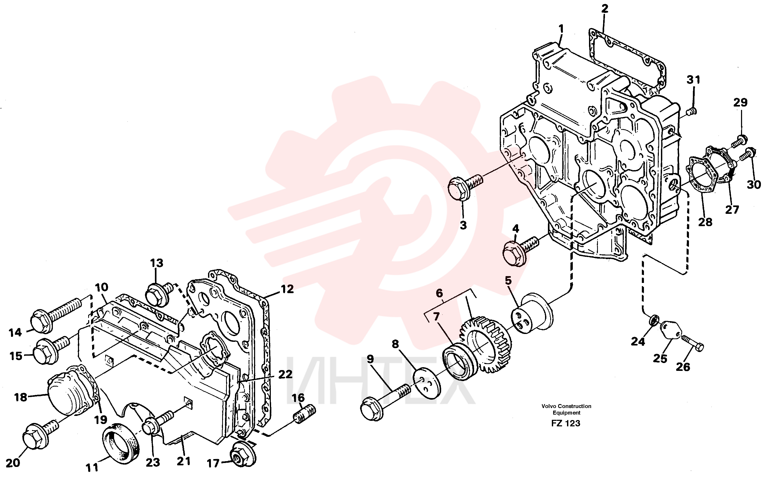 Timing gear casing VOE 11716115 (1)