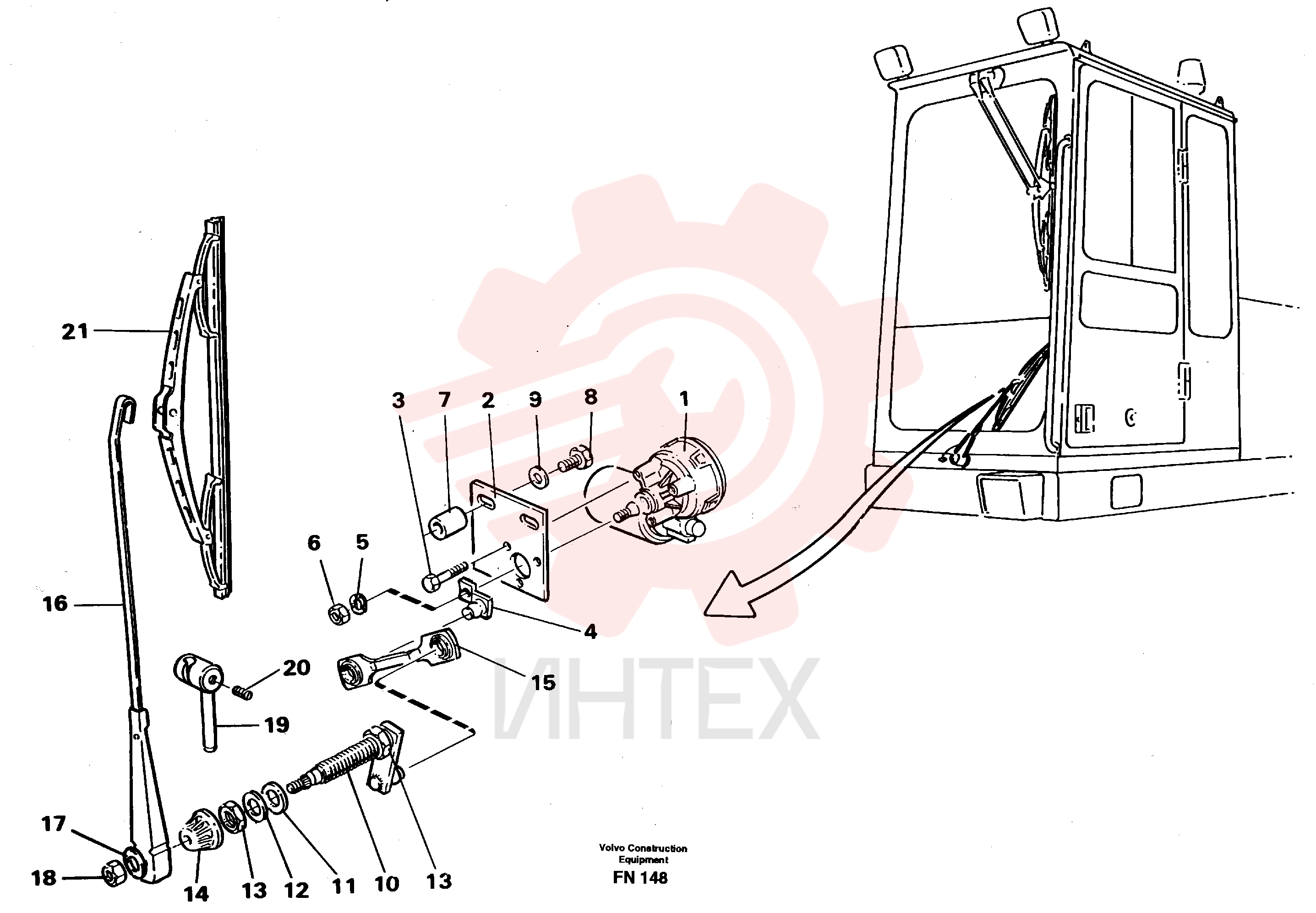 Wiper Motor VOE 4803421 (2)