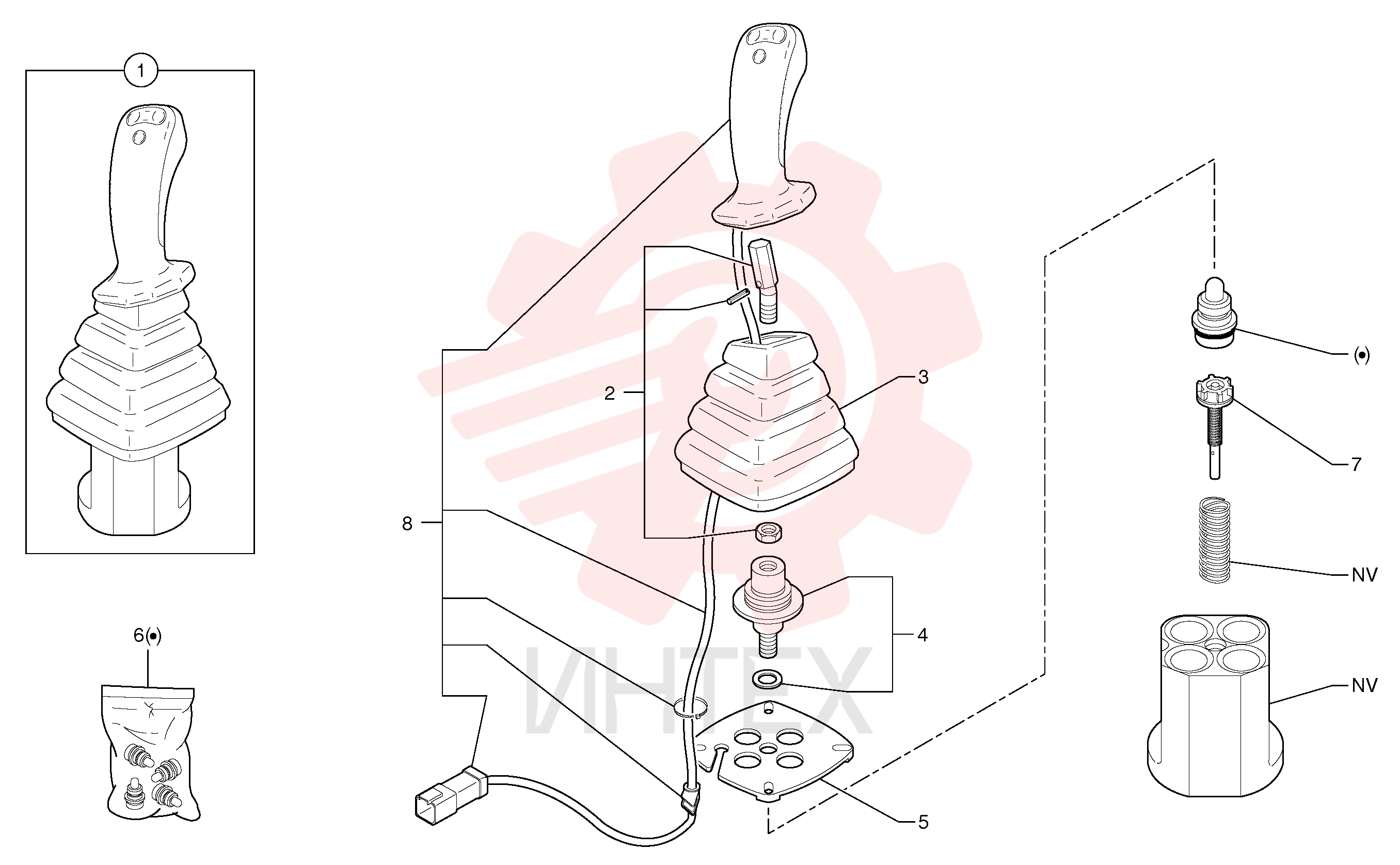 Control lever Lh