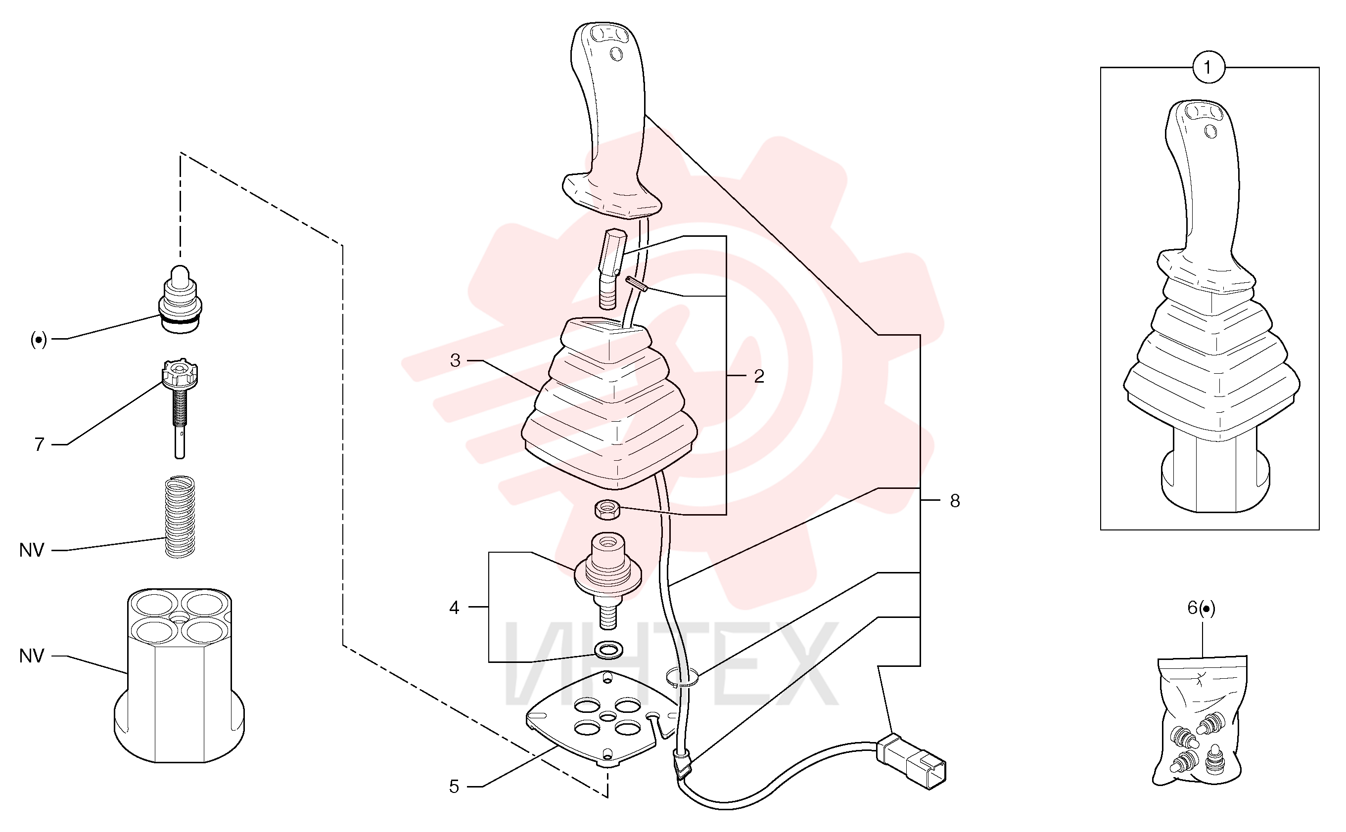 Control lever Rh