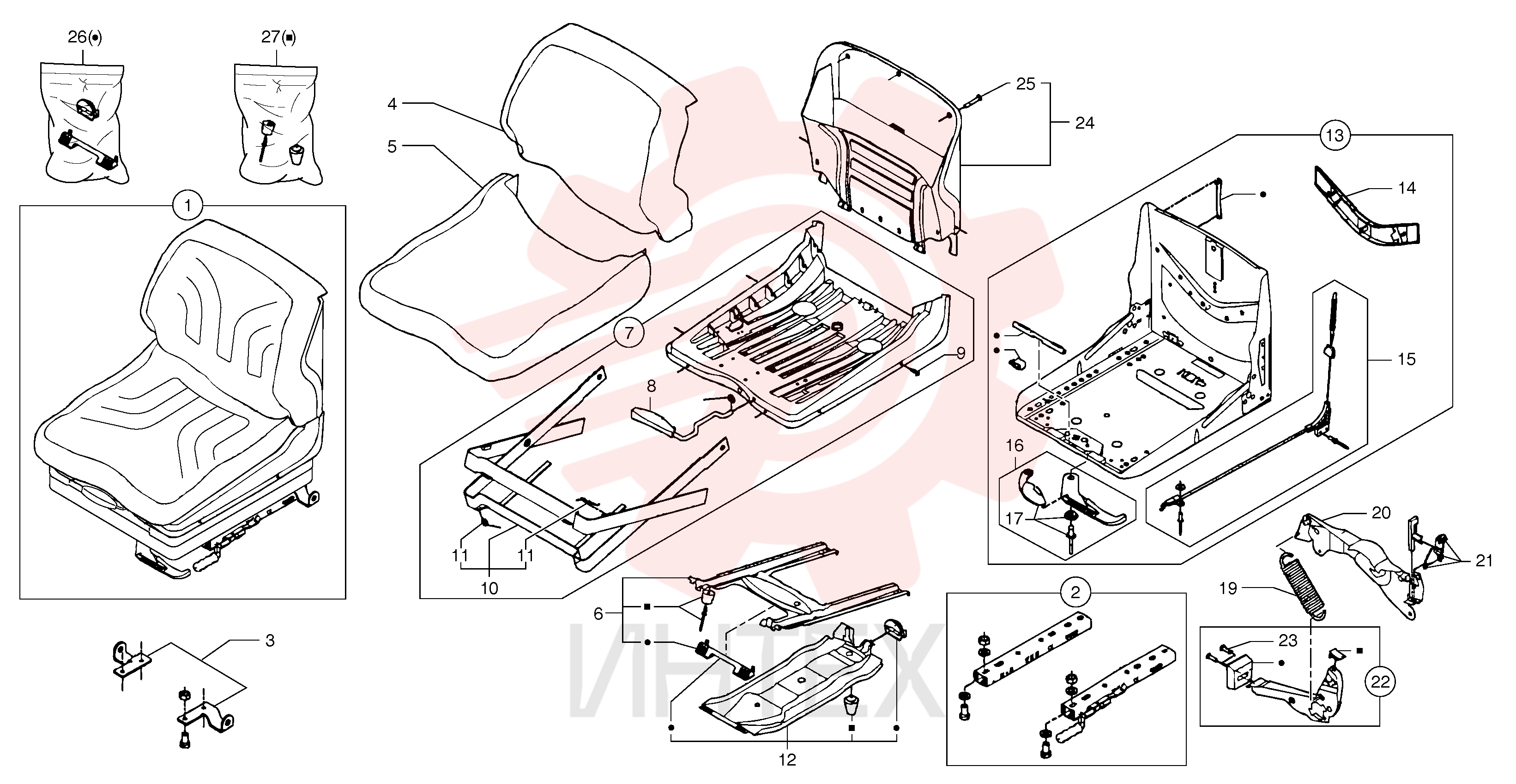 Imitation leather seat PJ 5700063