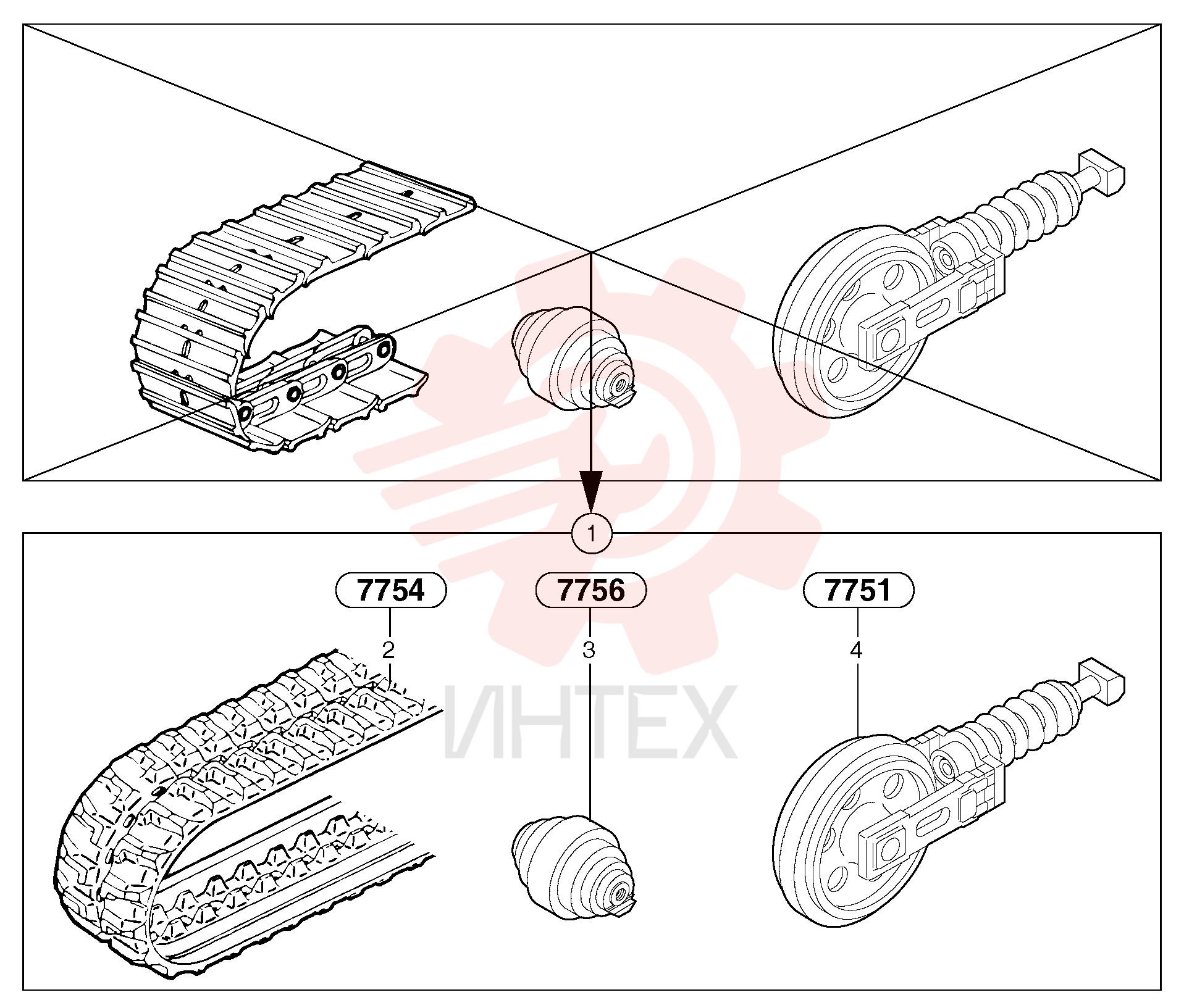 Комплект гусеничной цепи PJ 6860097