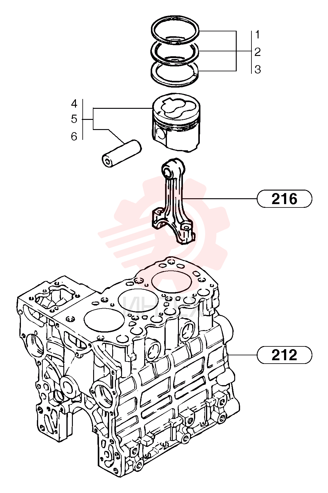 Piston rings (kit) PJ 7410666 (1)