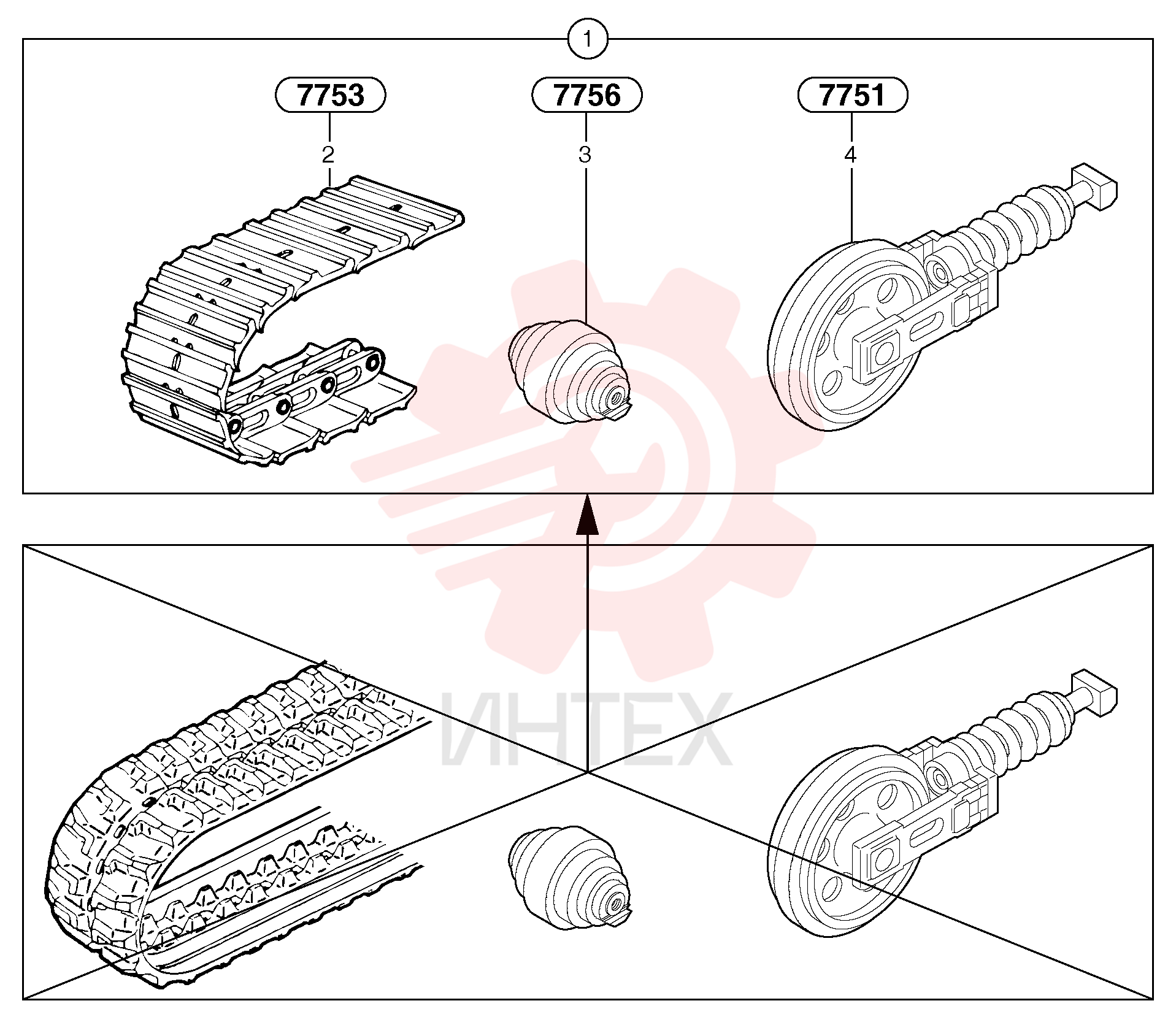 Steel track kit PJ 6860098