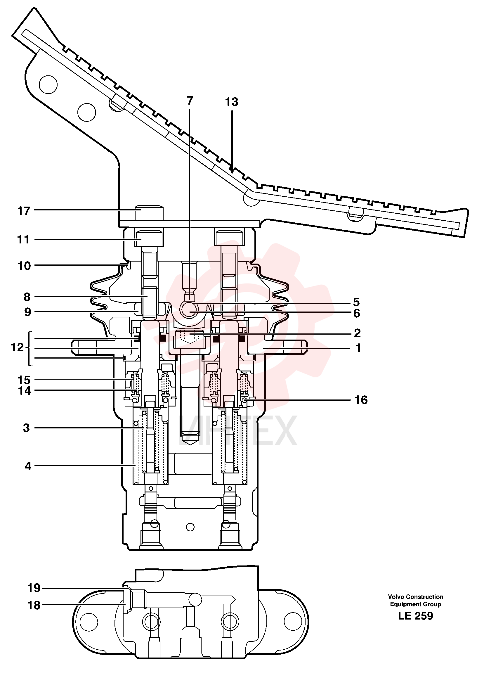 Pedal VOE 14371649