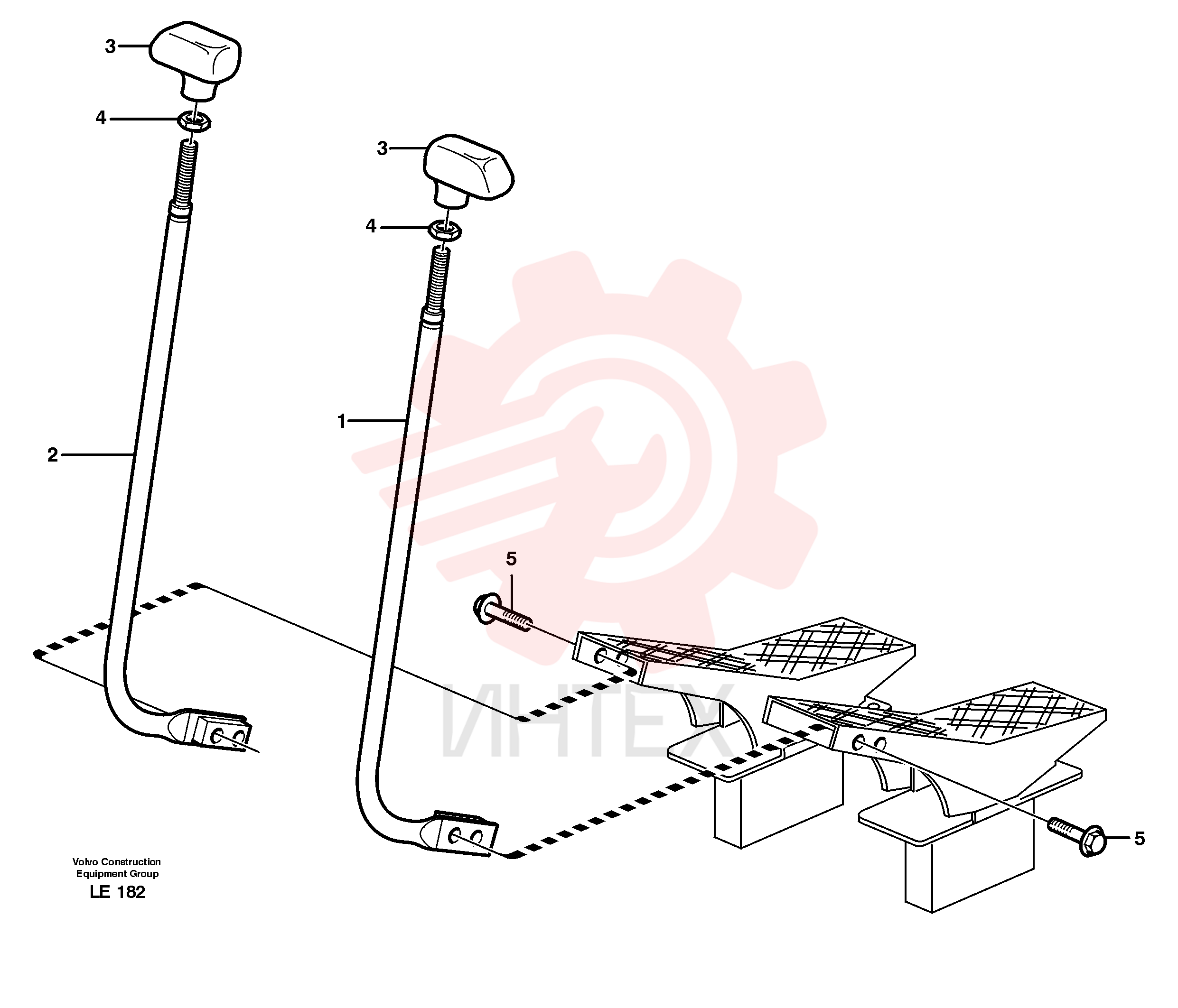 Pedal lever VOE 14379579