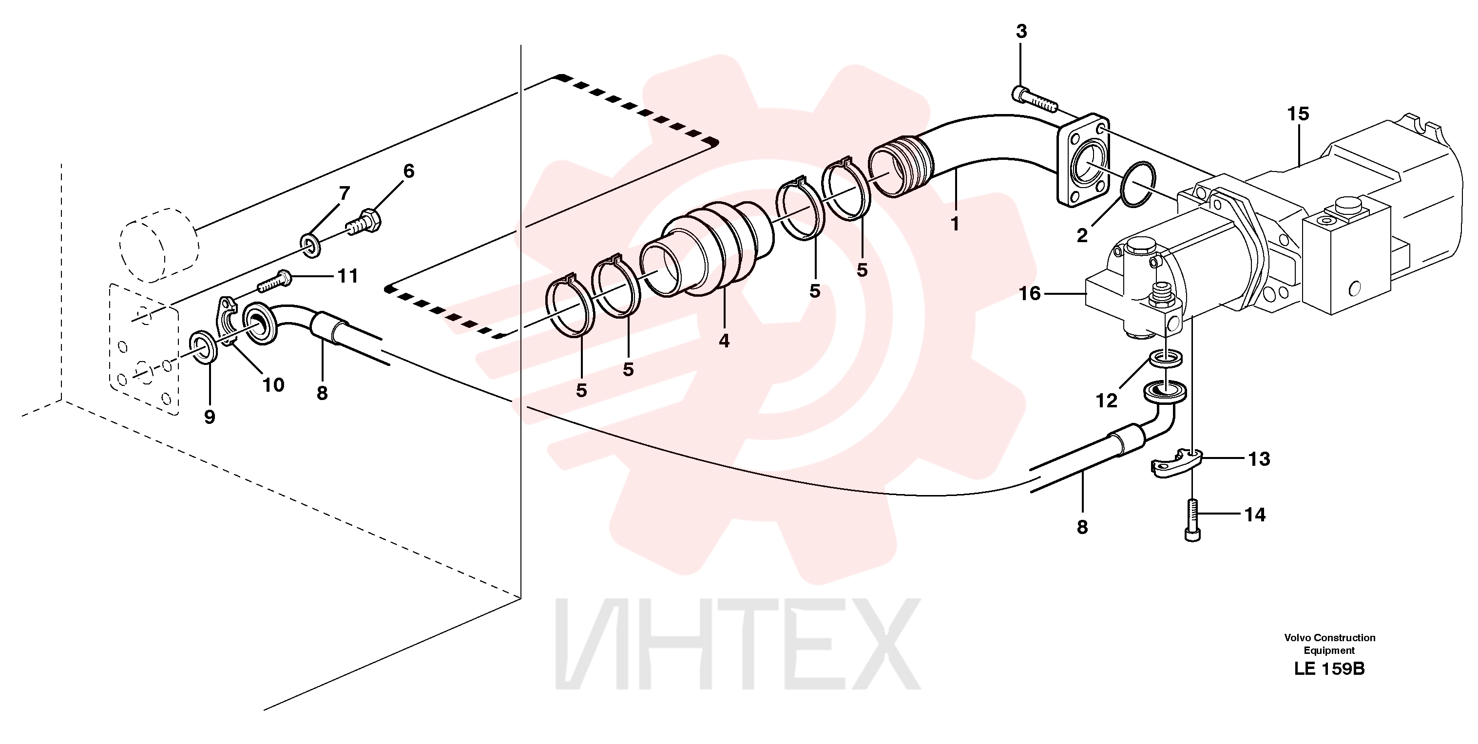 Suction pipe VOE 14379477