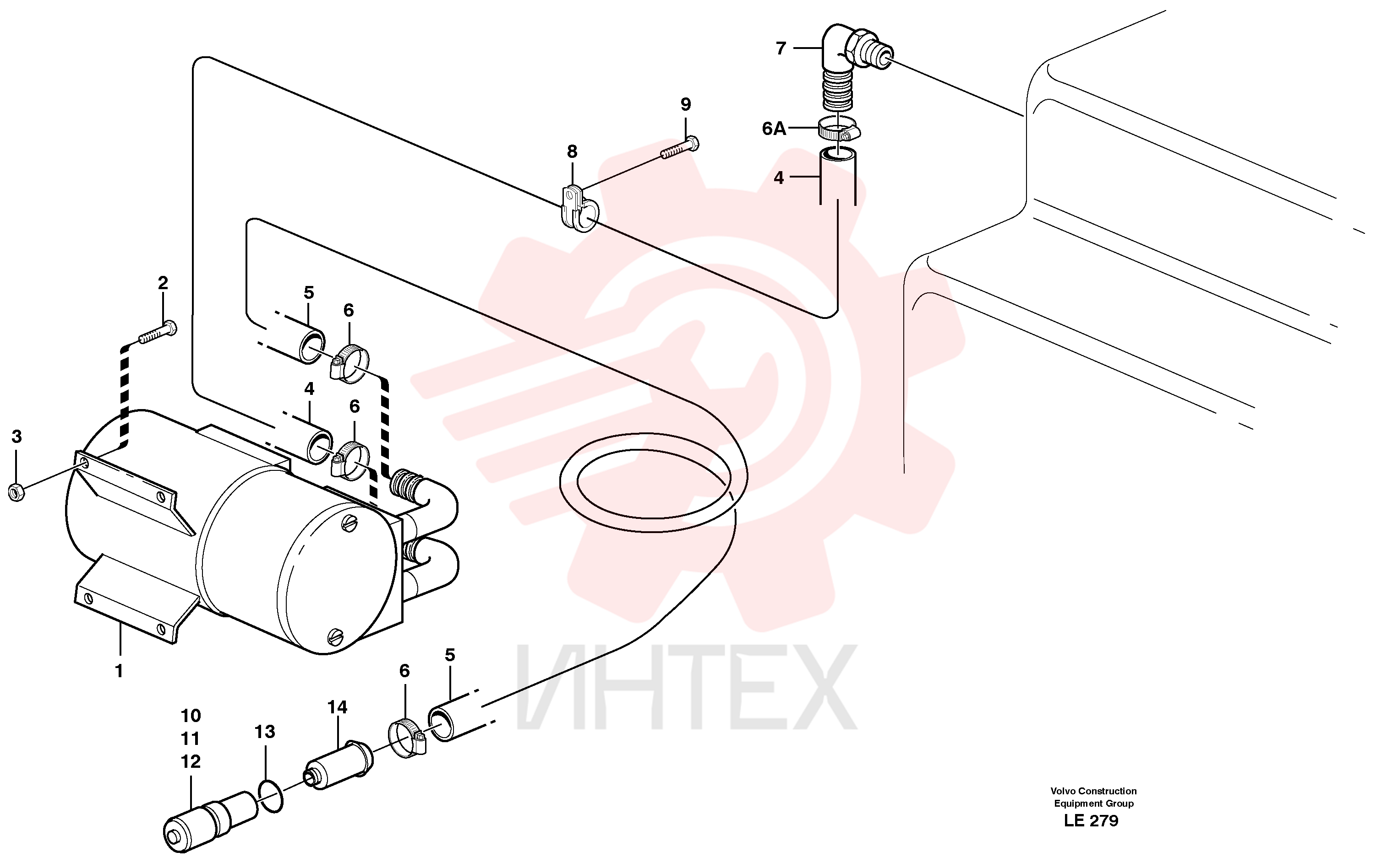 Suction pipe VOE 14372794