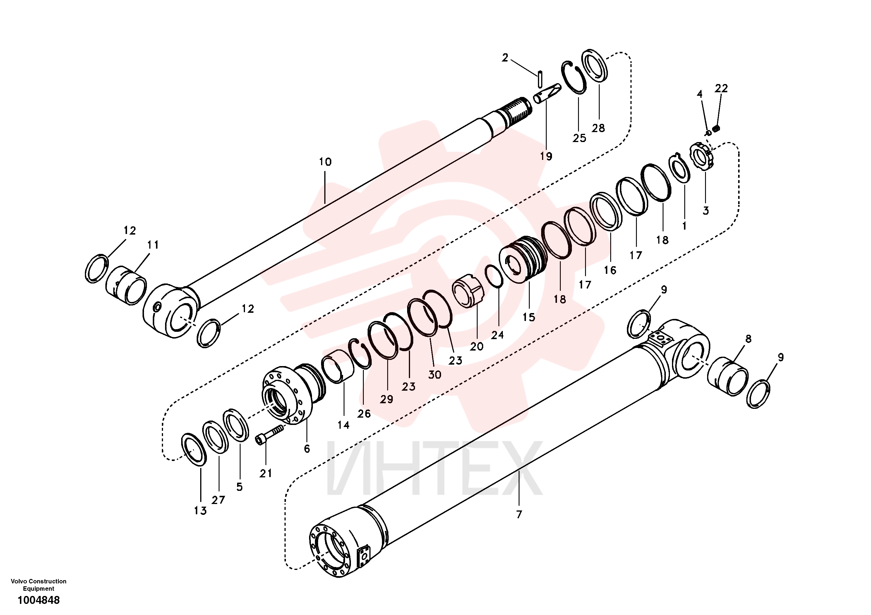 Dipper arm cylinder