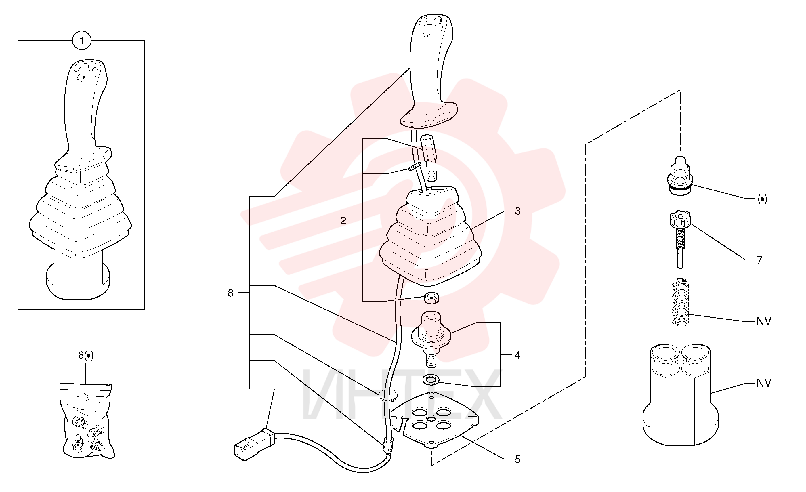Control lever Lh