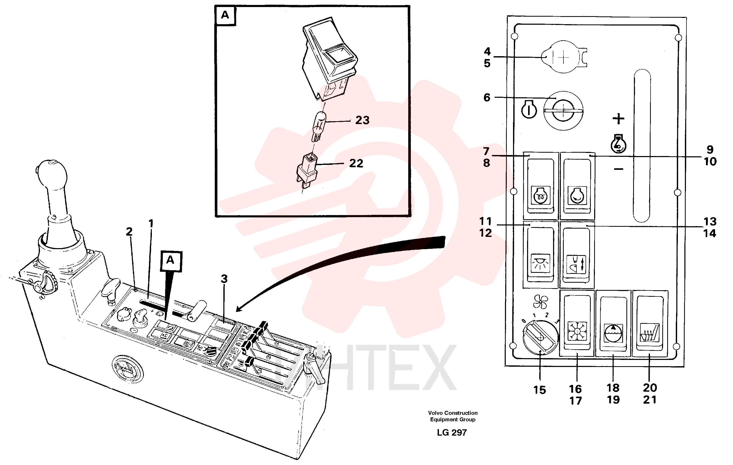 Starter switch VOE 14261391 (2)