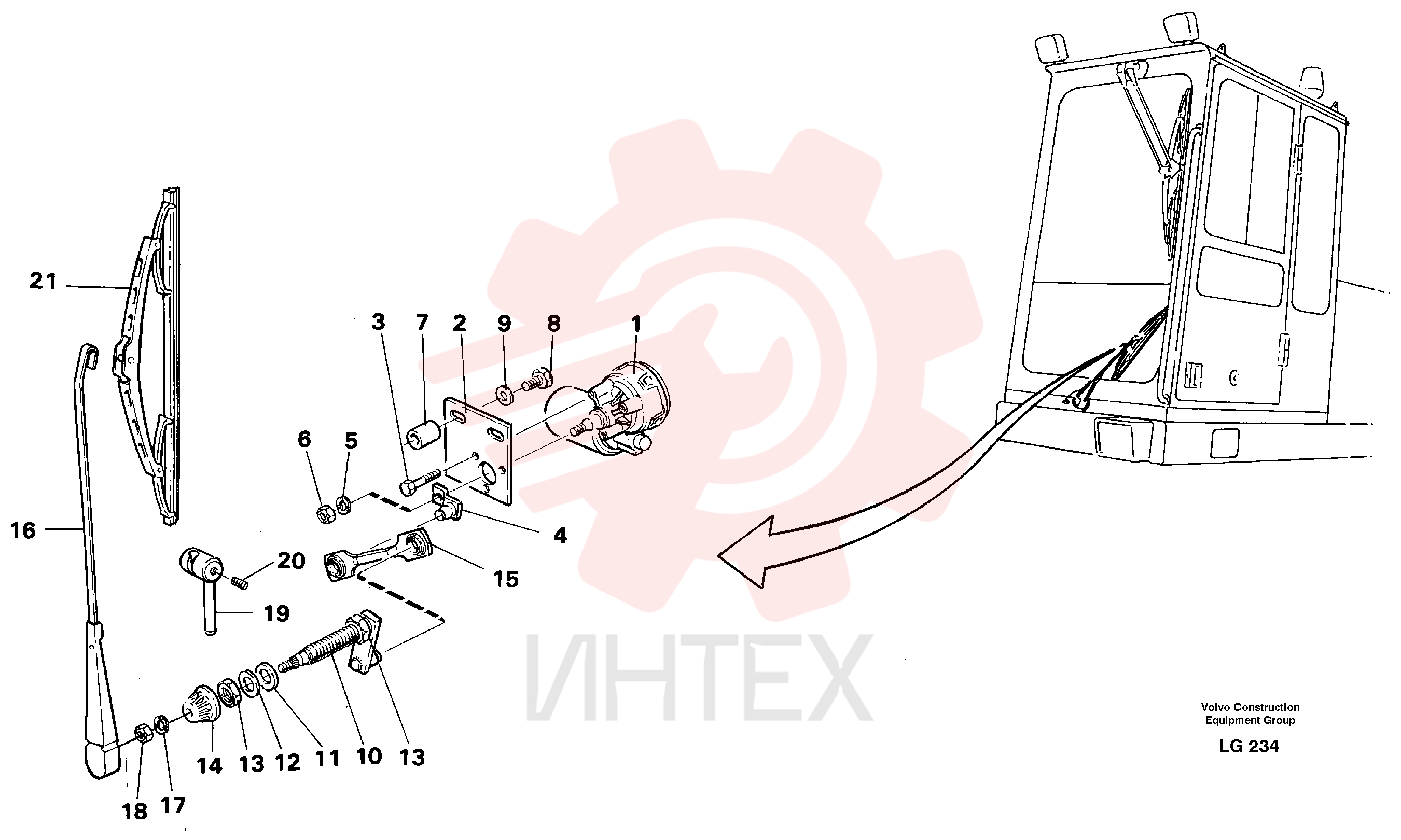 Wiper Motor VOE 4803421 (2)