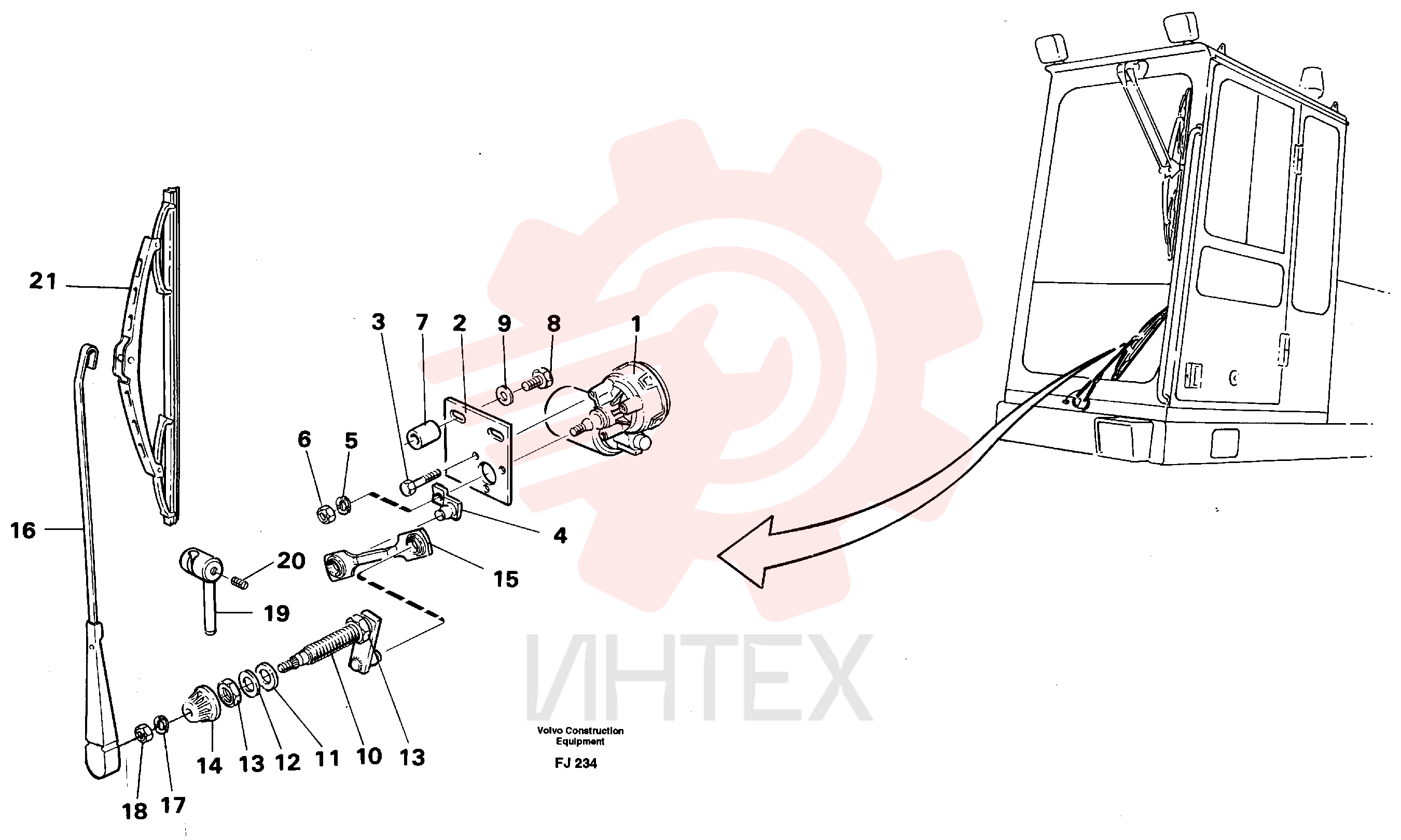 Wiper Motor VOE 4803421 (1)