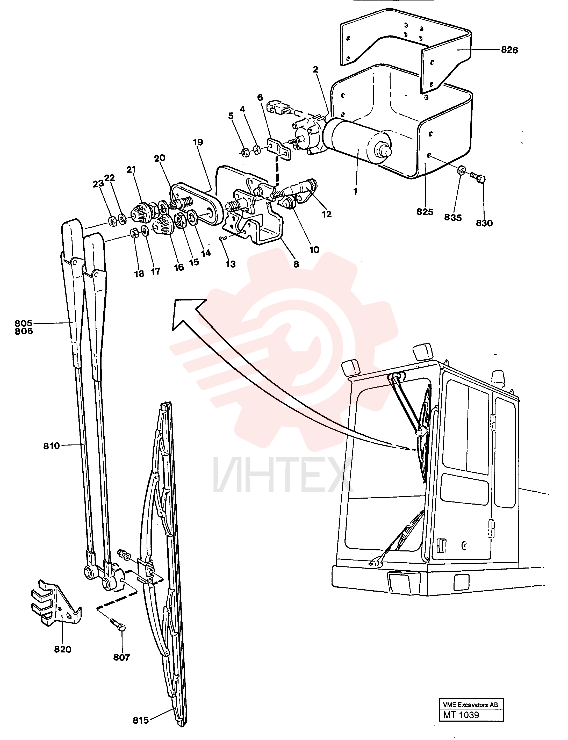 Wiper motor VOE 4803421 (1)